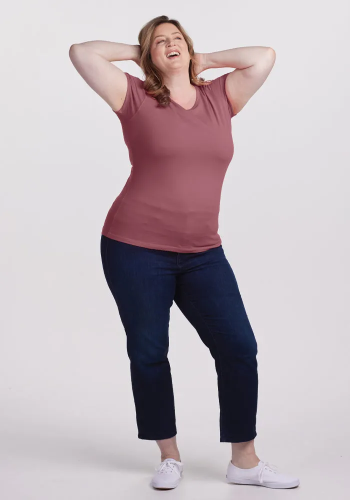 Liza Crew Neck Tee - Wild Ginger