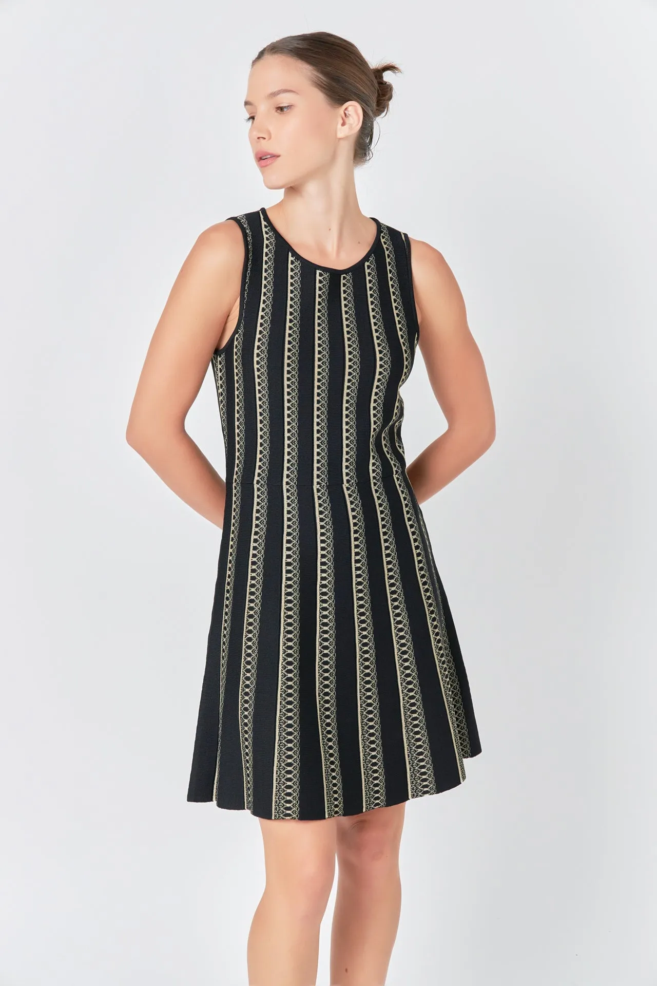 Lurex Knit Mini Dress