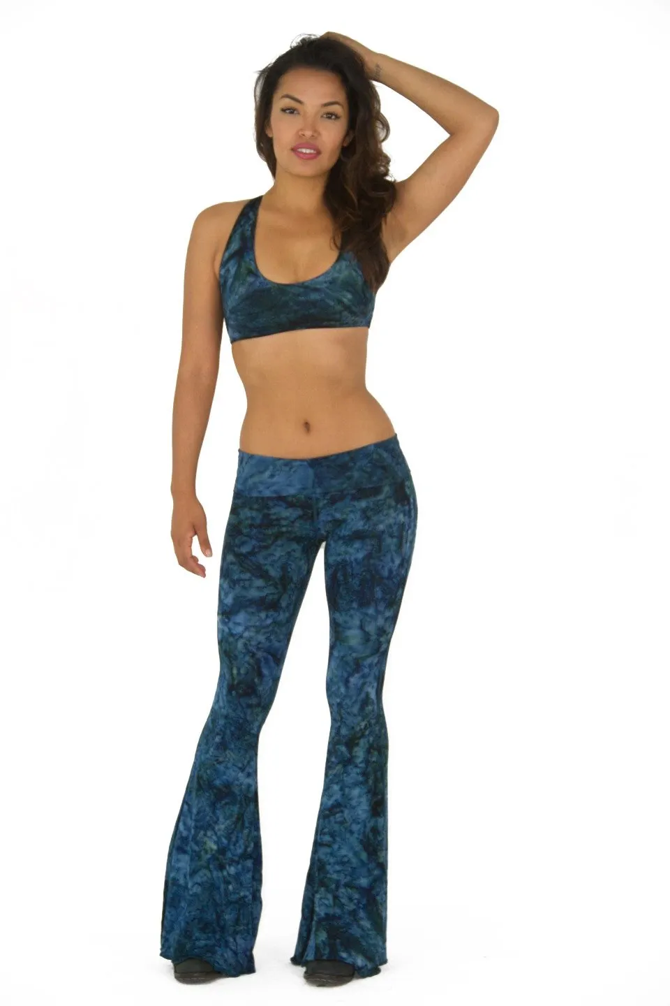 Mango Pant Tie Dye Teal Marble