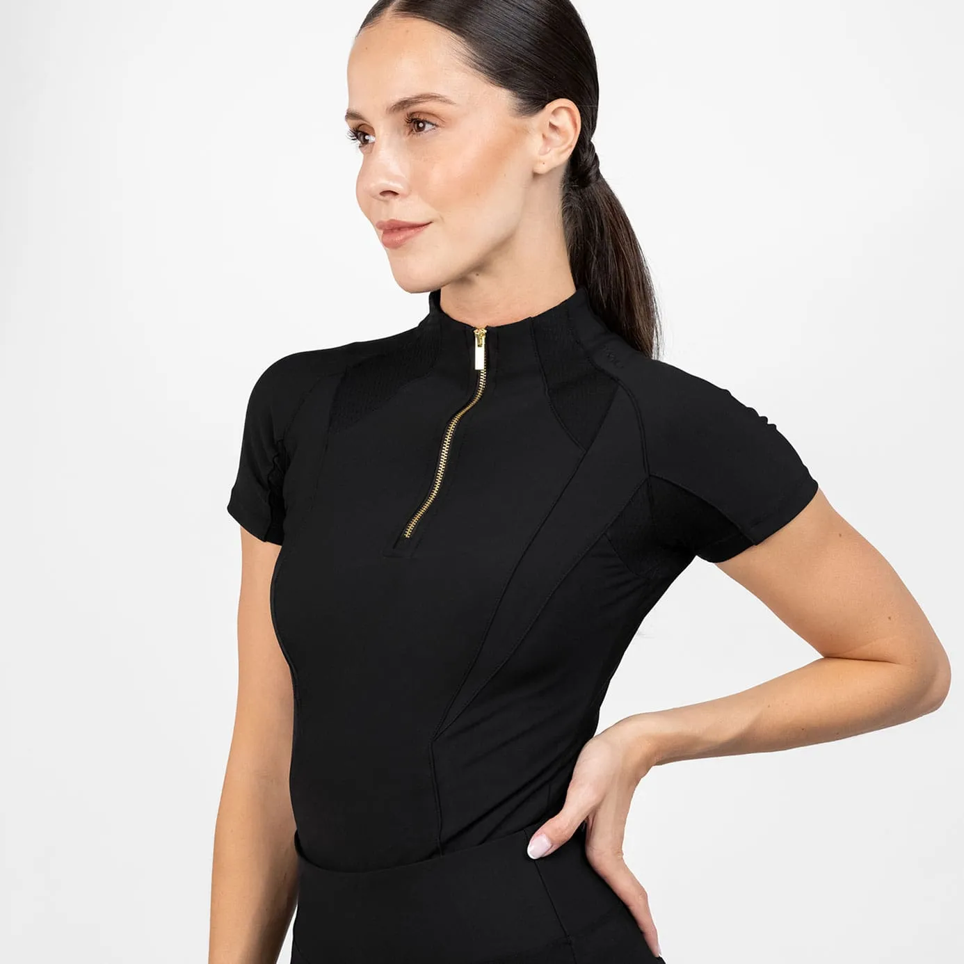 Maximilian Equestrian Frame Short Sleeve Base Layer - Black