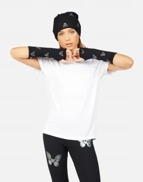 Meilani Mini Crystal Cross Bone Skulls Arm Warmers