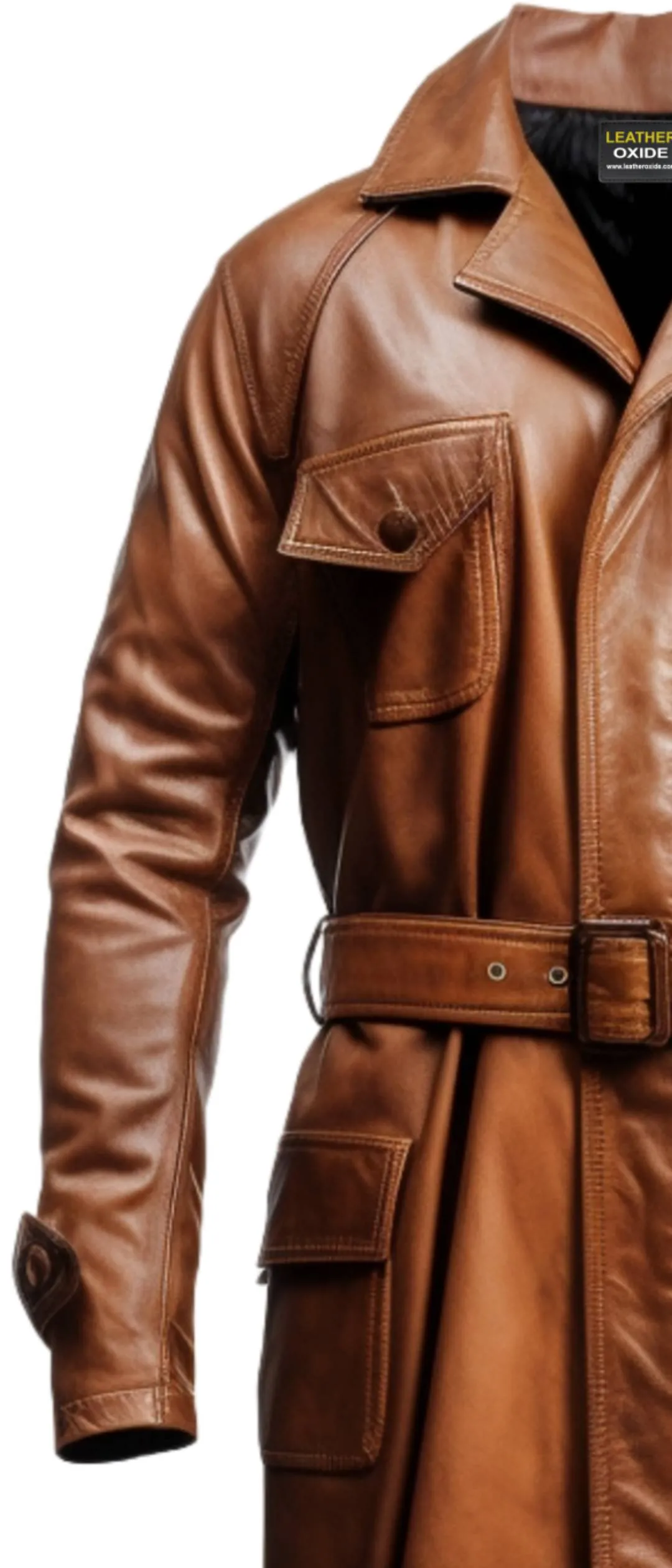 Men Brown Leather Coat- Leather Coat Brown for Men