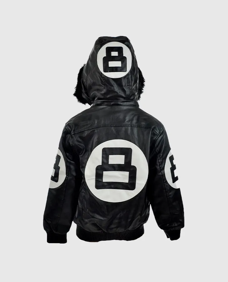 Men's 8 Ball Pool Bomber leather Jacket