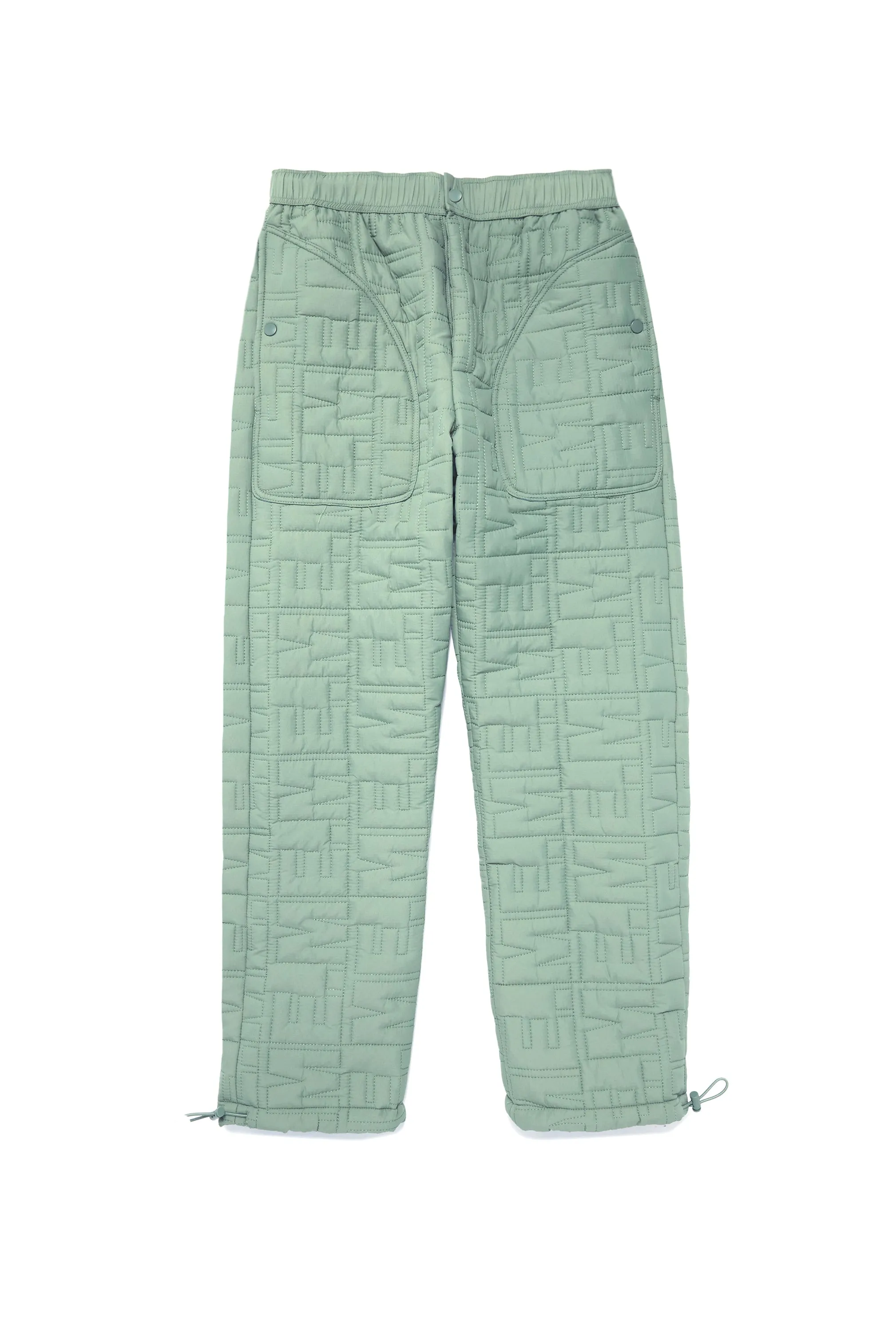 Monogram Quilted Puff Tech Pant - Sage