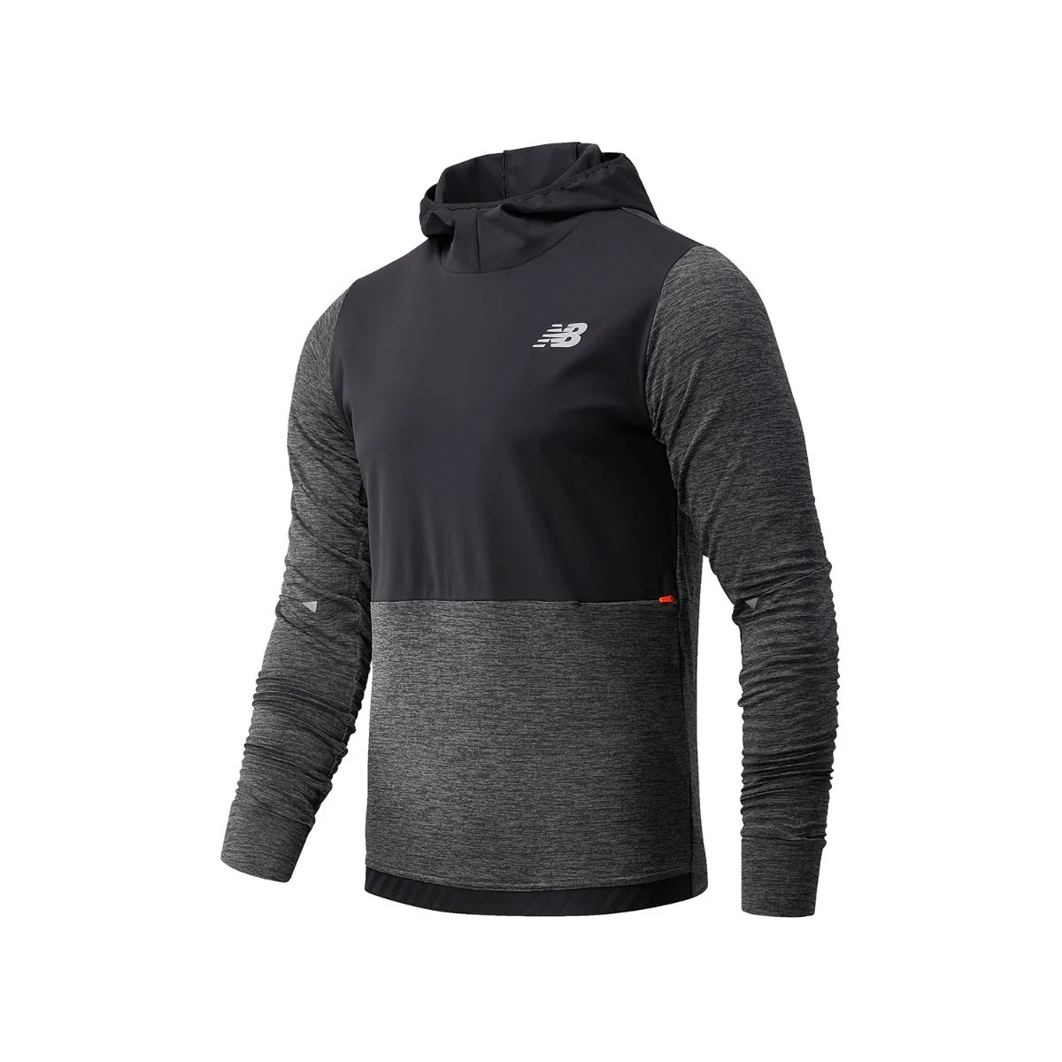 New Balance | Impact Run Heat Grid Hoodie | Men's | Heather Charcoal