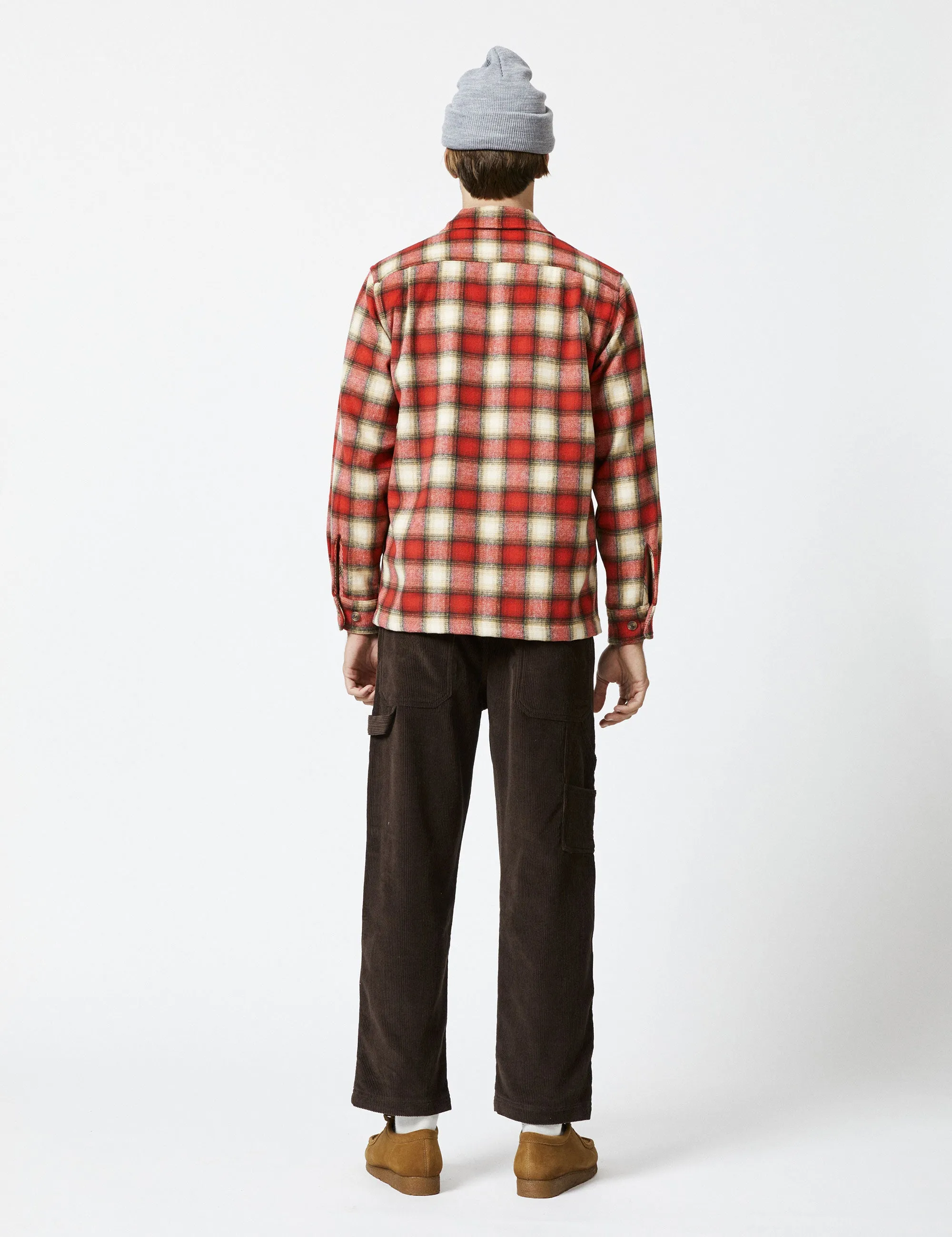 Nomad Overshirt Heavy Flannel - Red/Natural