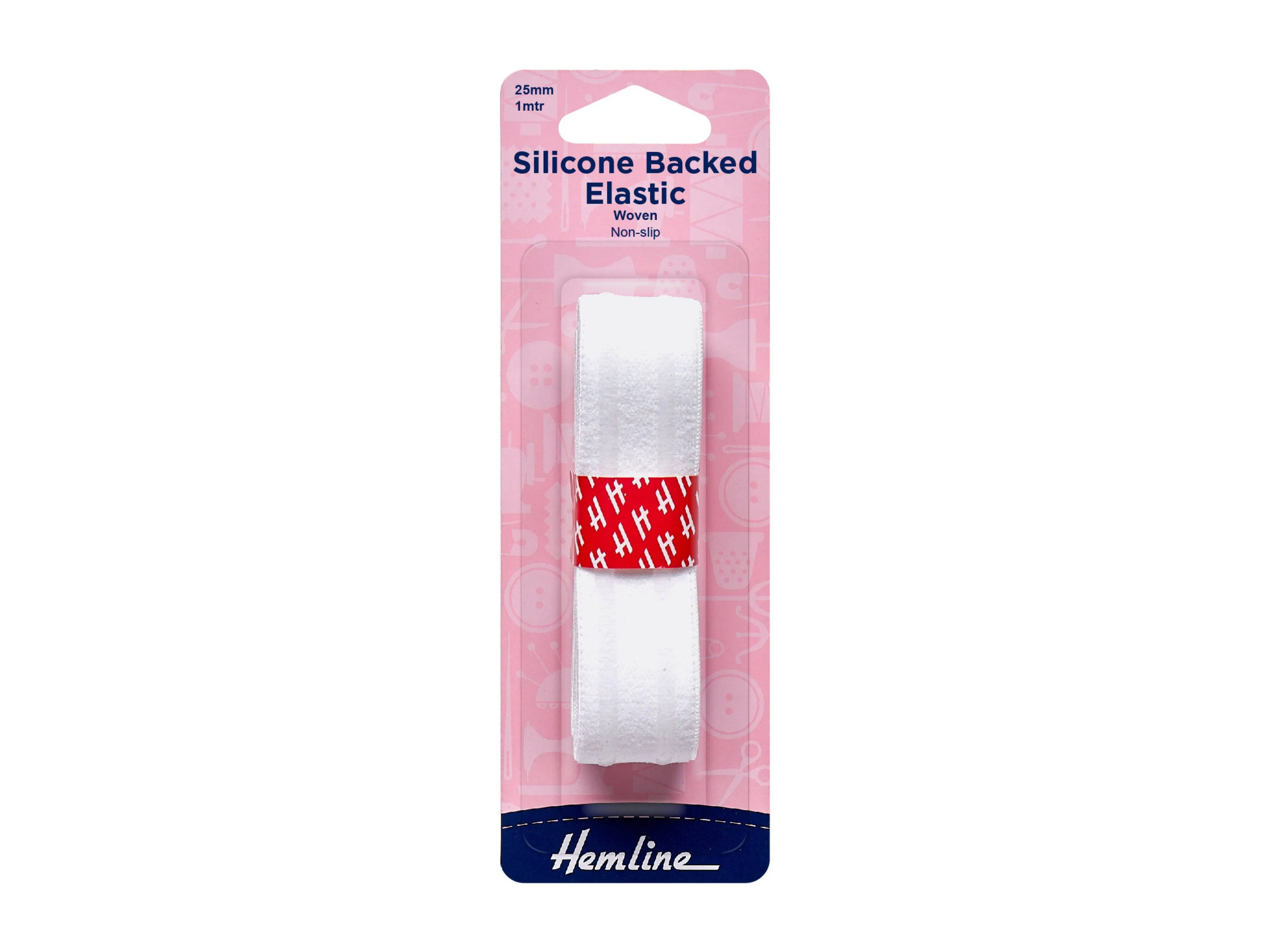 NON-SLIP Silicone Backed Elastic - 1m x 25mm