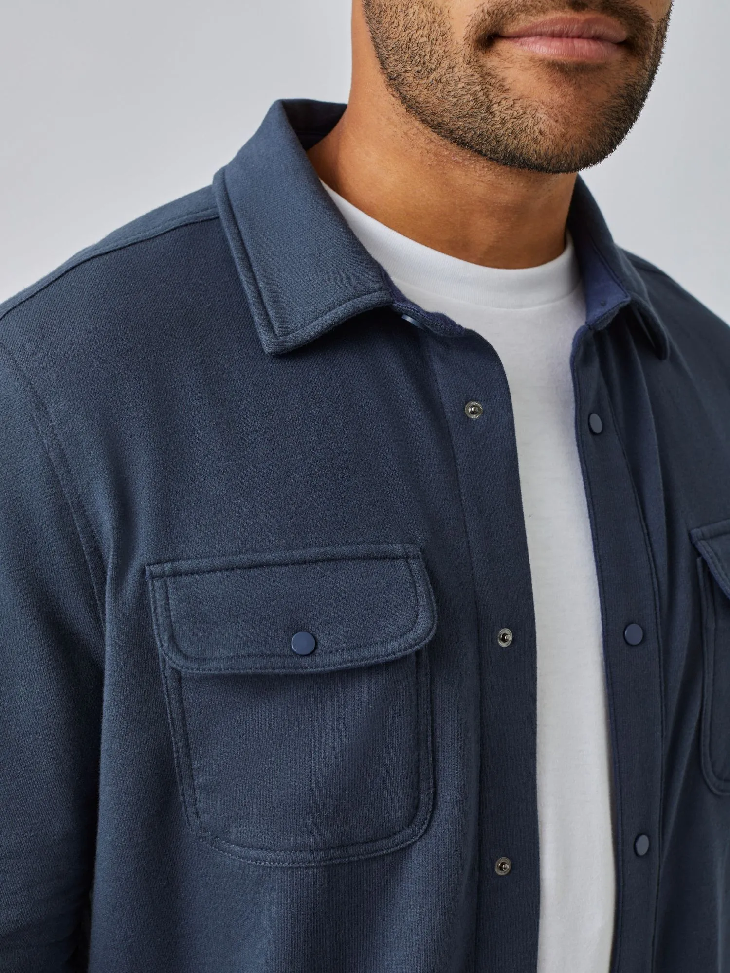 Odyssey Blue Button Up Shacket