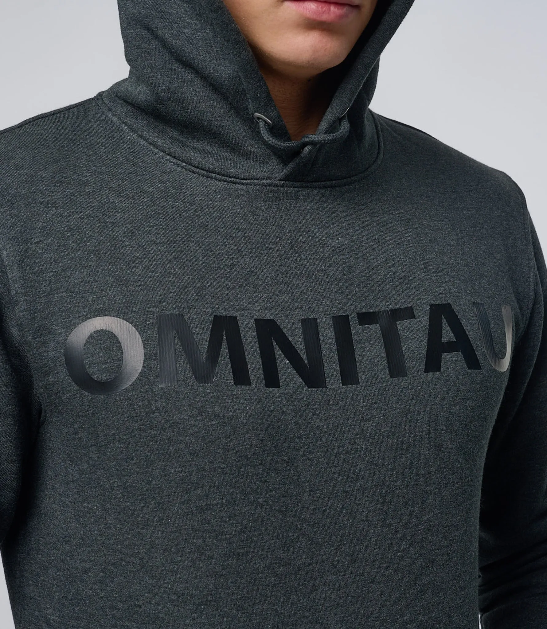 Omnitau Men's Esher Organic Cotton Overhead Hoodie - Dark Grey