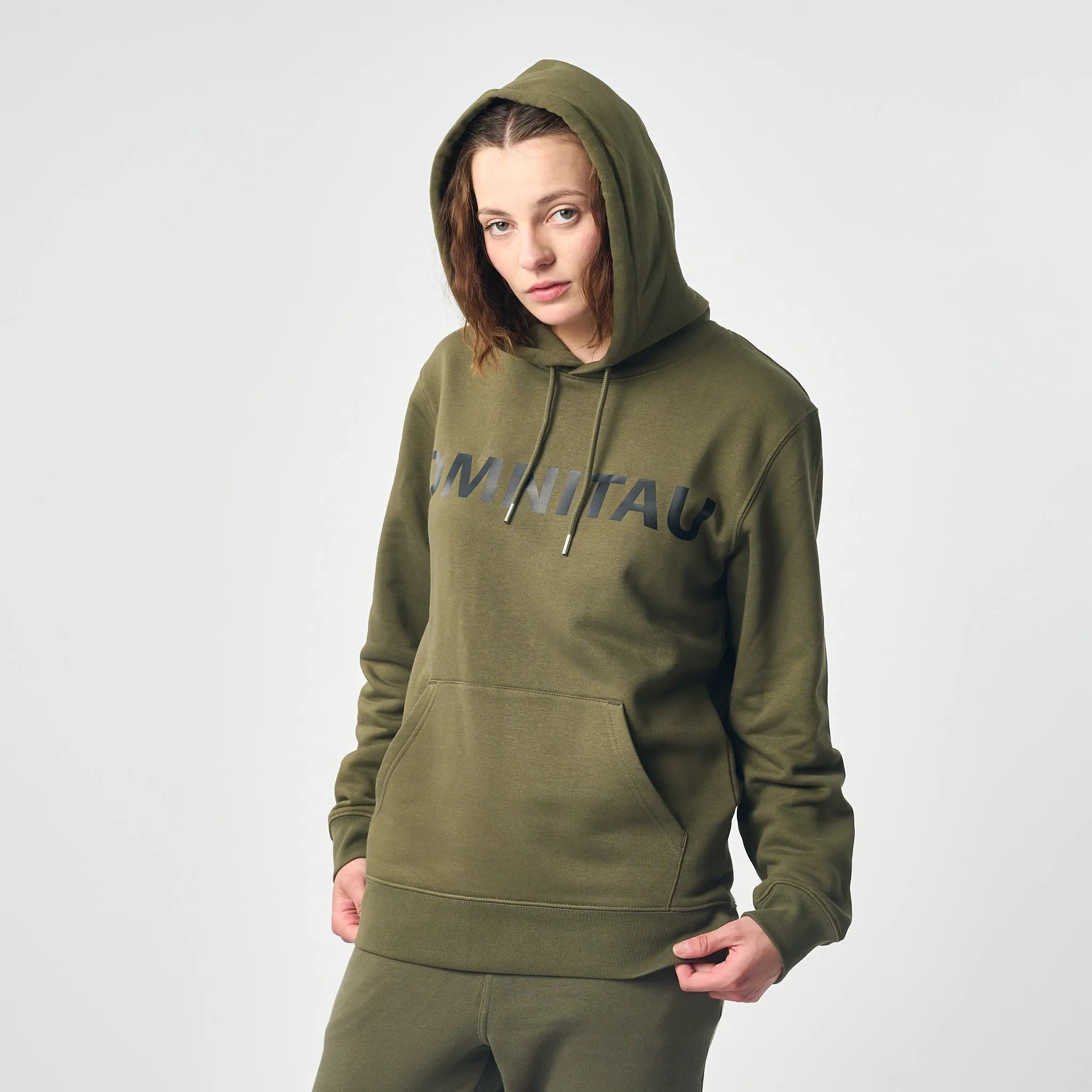 Omnitau Women's Esher Organic Cotton Overhead Hoodie - Khaki Green