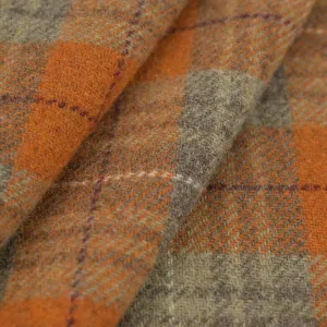 Orange Plaid Coating Fabric 97729