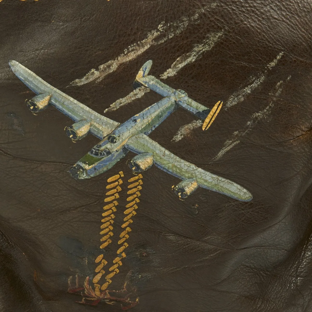 Original U.S. WWII B-24 Liberator Duration Baby Named Leather A-2 Jacket with Medal Grouping