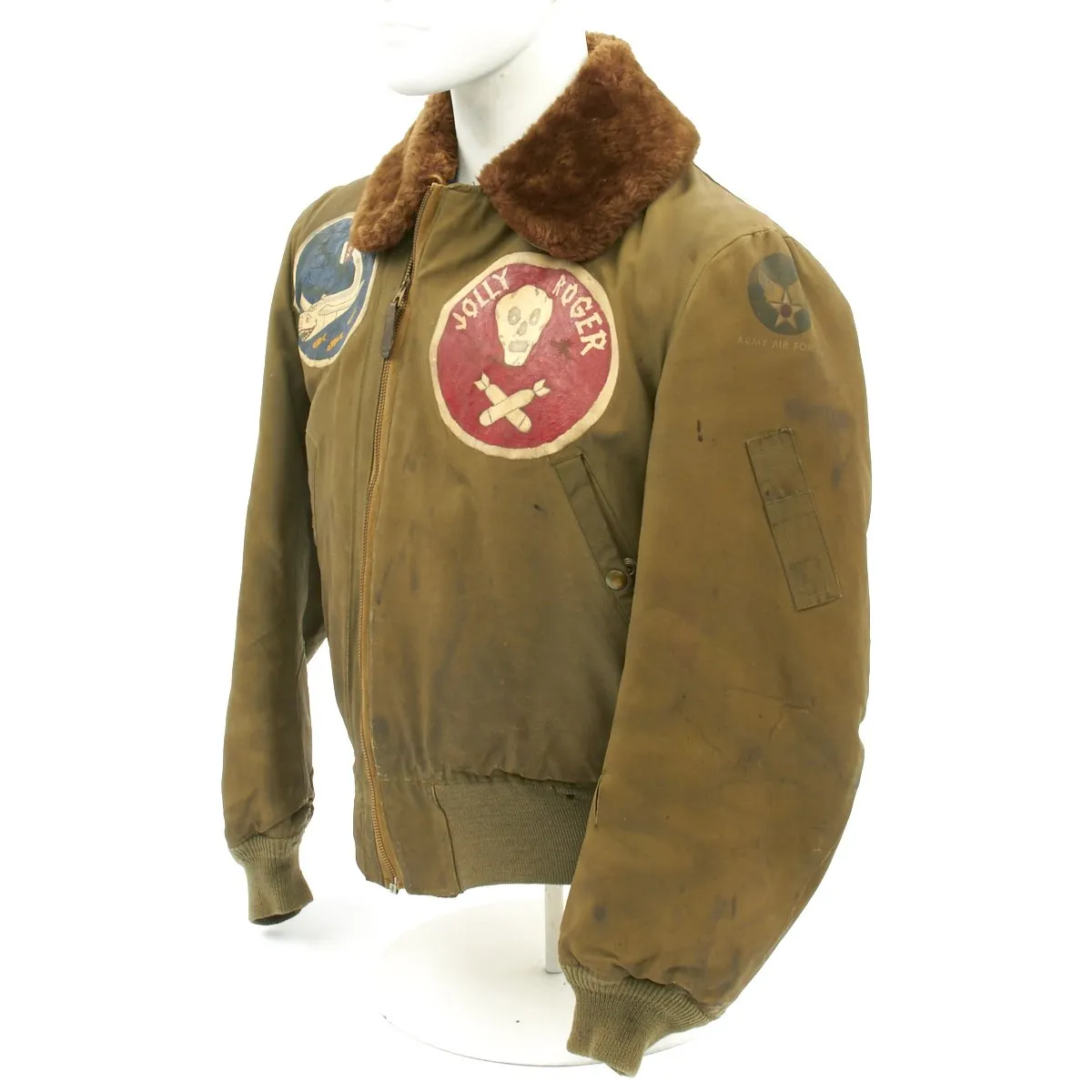 Original U.S. WWII Jolly Rogers 90th Bomb Group Moby Dick 320th Bomb Squadron Named B-15 Jacket