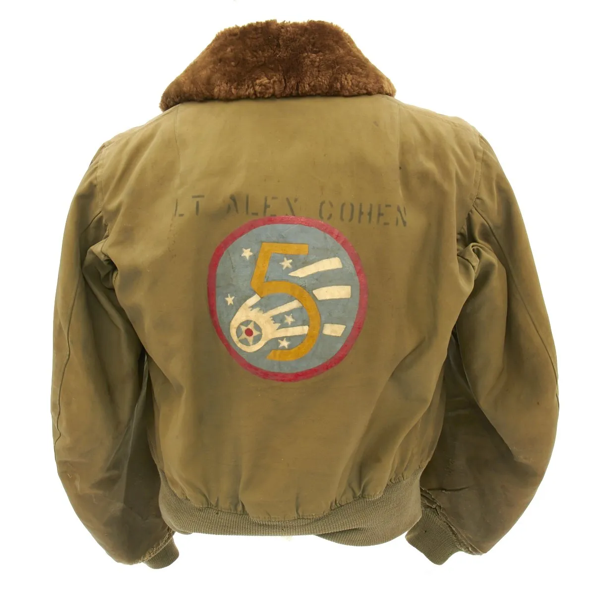 Original U.S. WWII Jolly Rogers 90th Bomb Group Moby Dick 320th Bomb Squadron Named B-15 Jacket