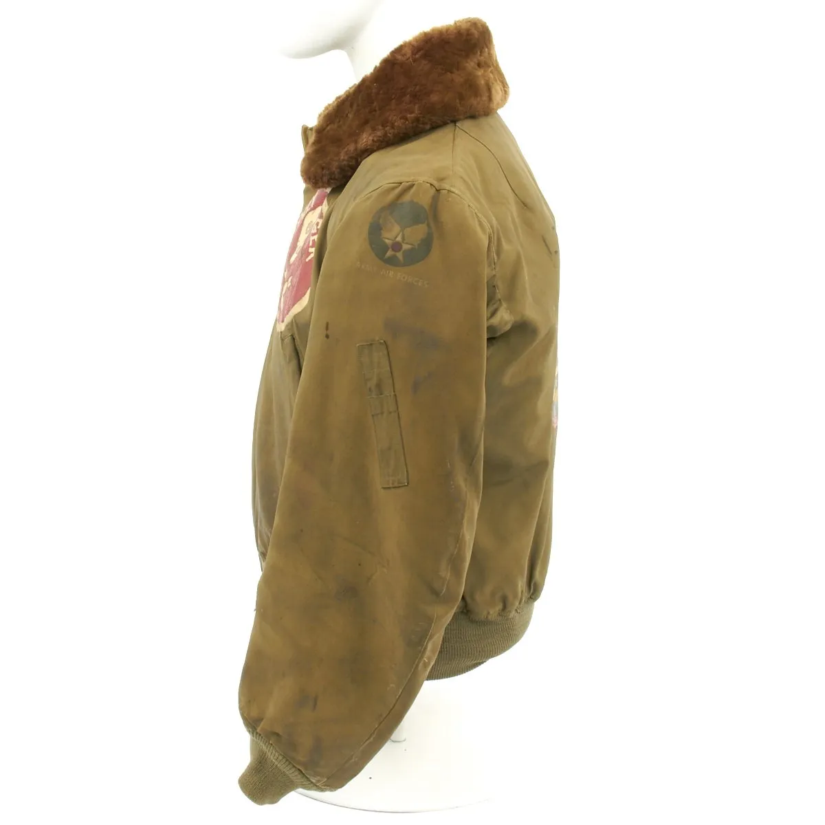 Original U.S. WWII Jolly Rogers 90th Bomb Group Moby Dick 320th Bomb Squadron Named B-15 Jacket