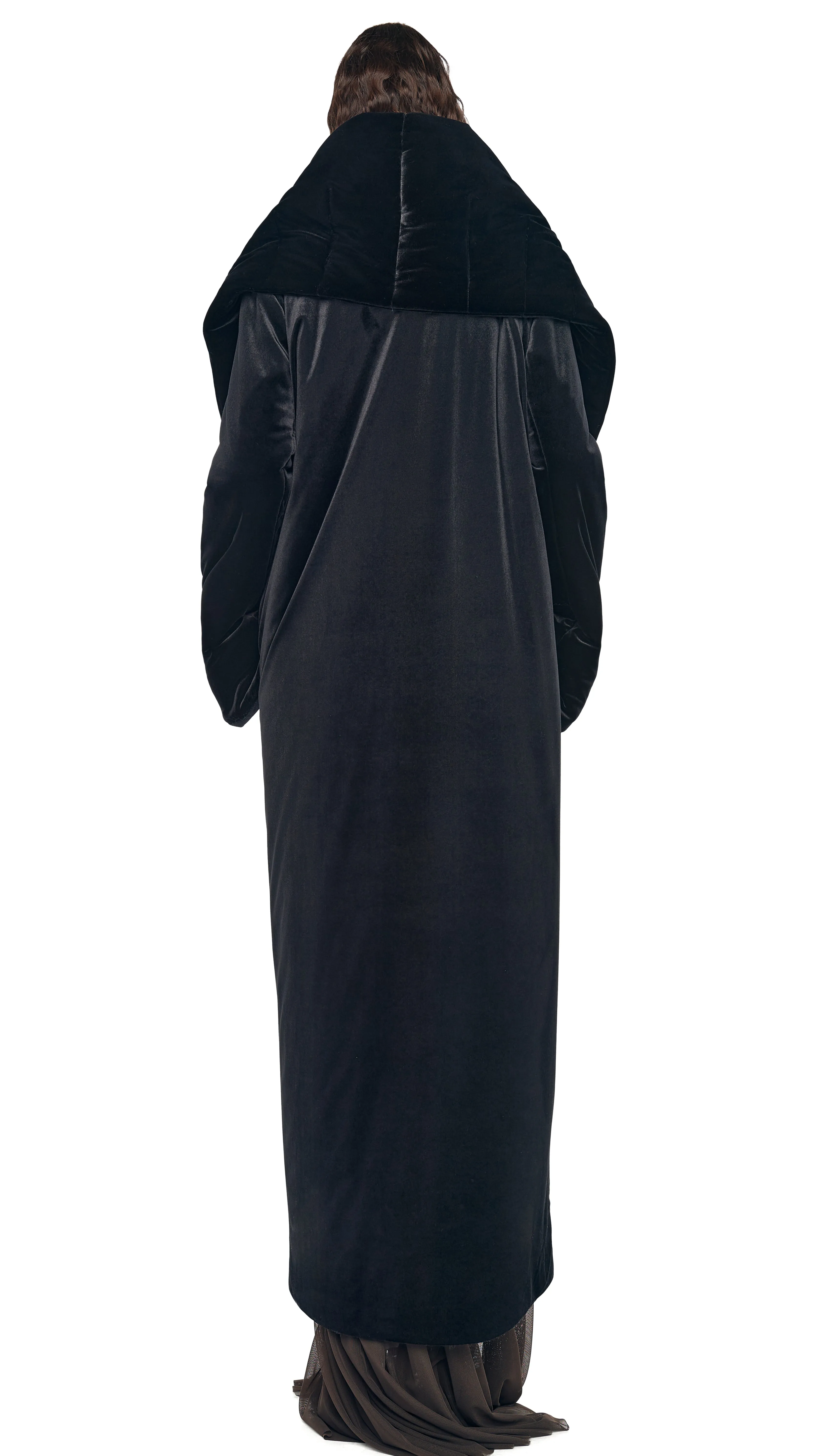 OS SHAWL COLLAR MAXI COAT