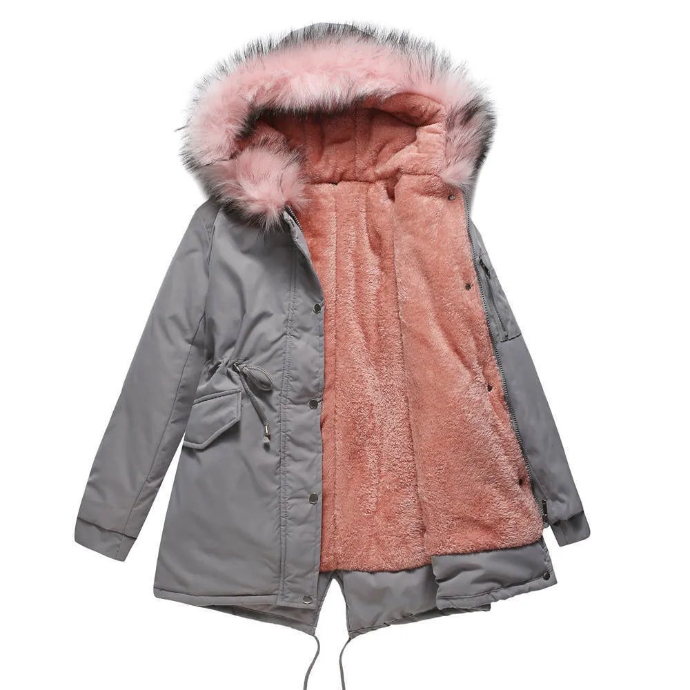 Parka Cotton-padded Mid-length Hooded Jacket