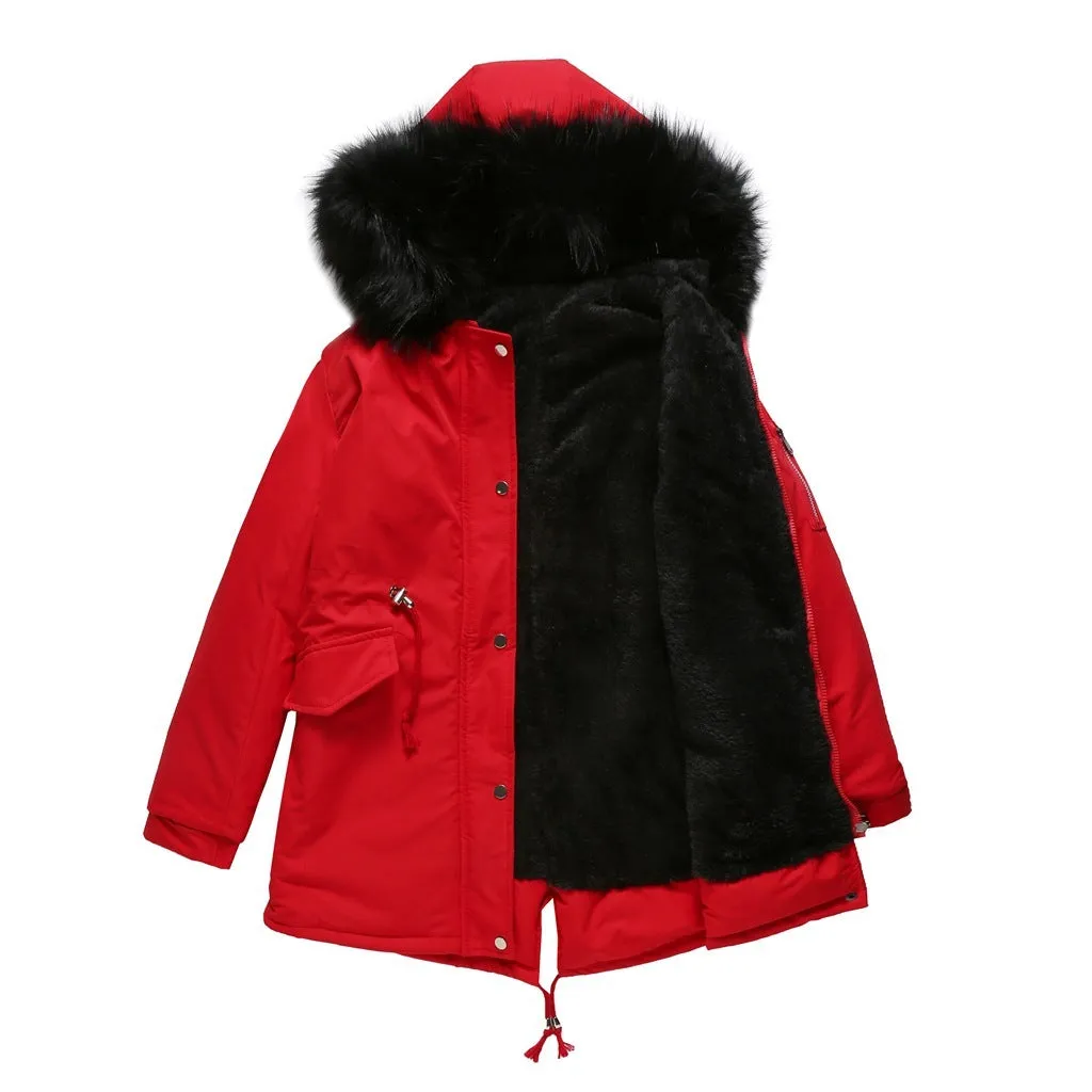 Parka Cotton-padded Mid-length Hooded Jacket