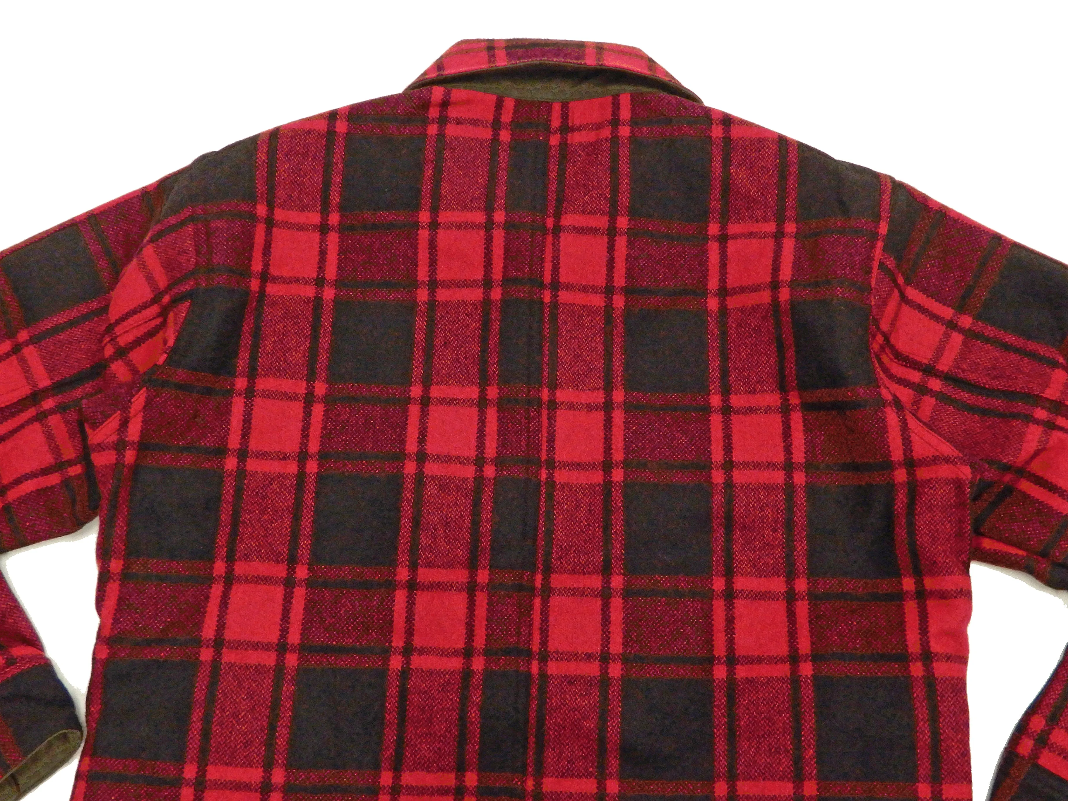 Pherrow's Wool Plaid Shirt Jacket Men's Shacket with Lightweight Lining Pherrows 21W-PCSJ2 Red/Black