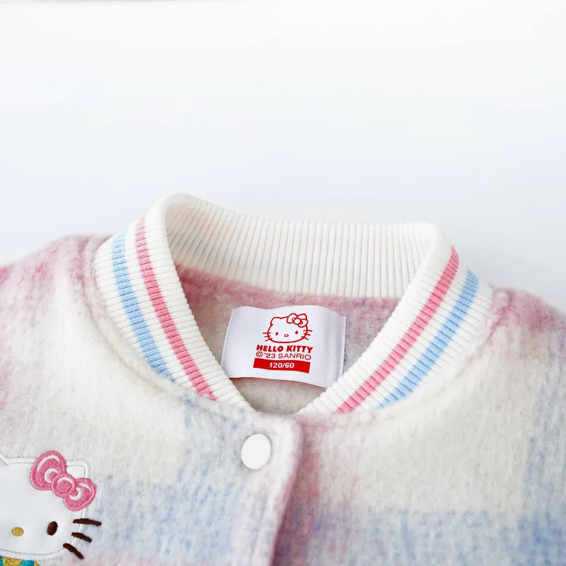 Pink Kitty Kids Baseball Jacket KI606