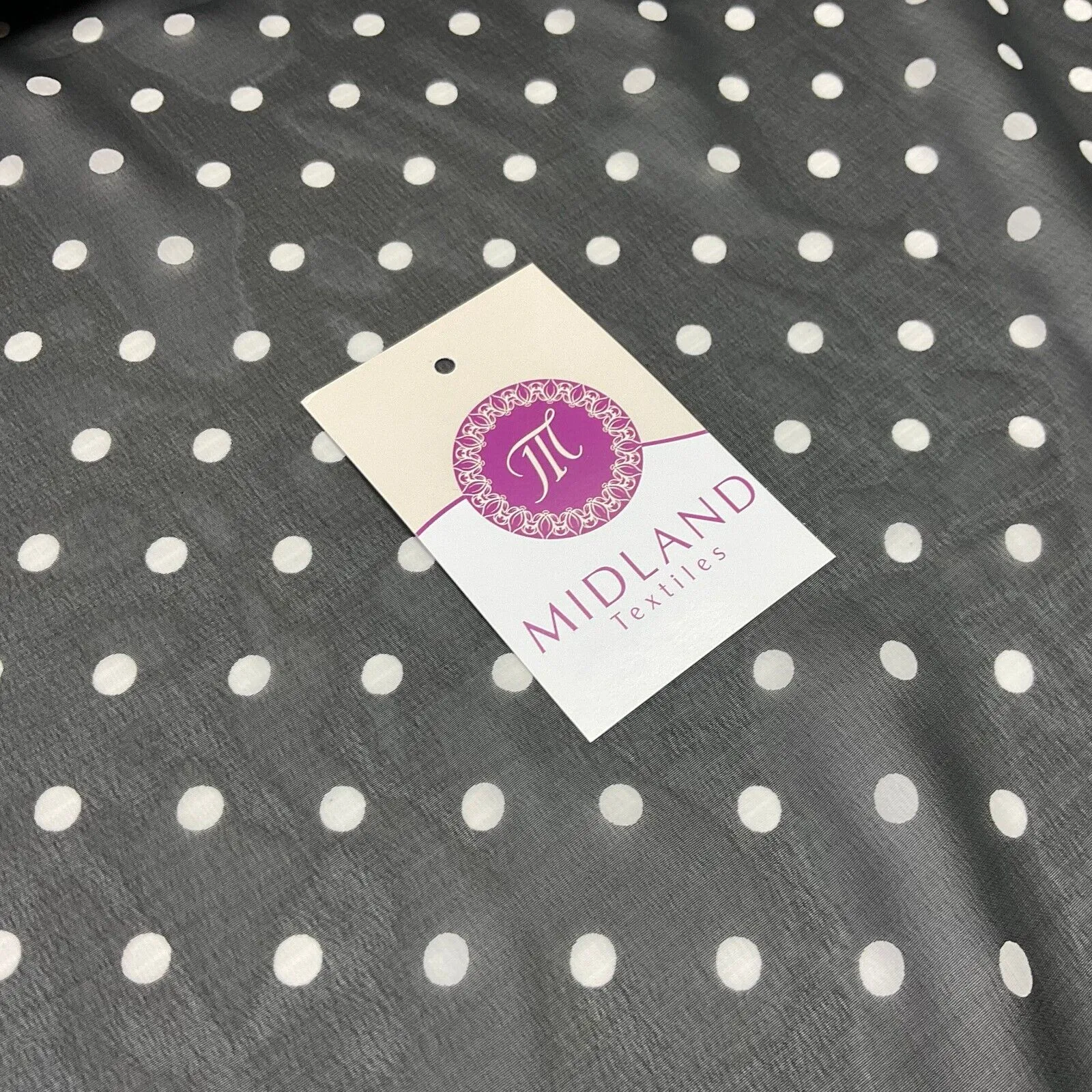 Polka Dot Spot Sheer, Flowy dress blouse chiffon fabric 58 inches wide M1748