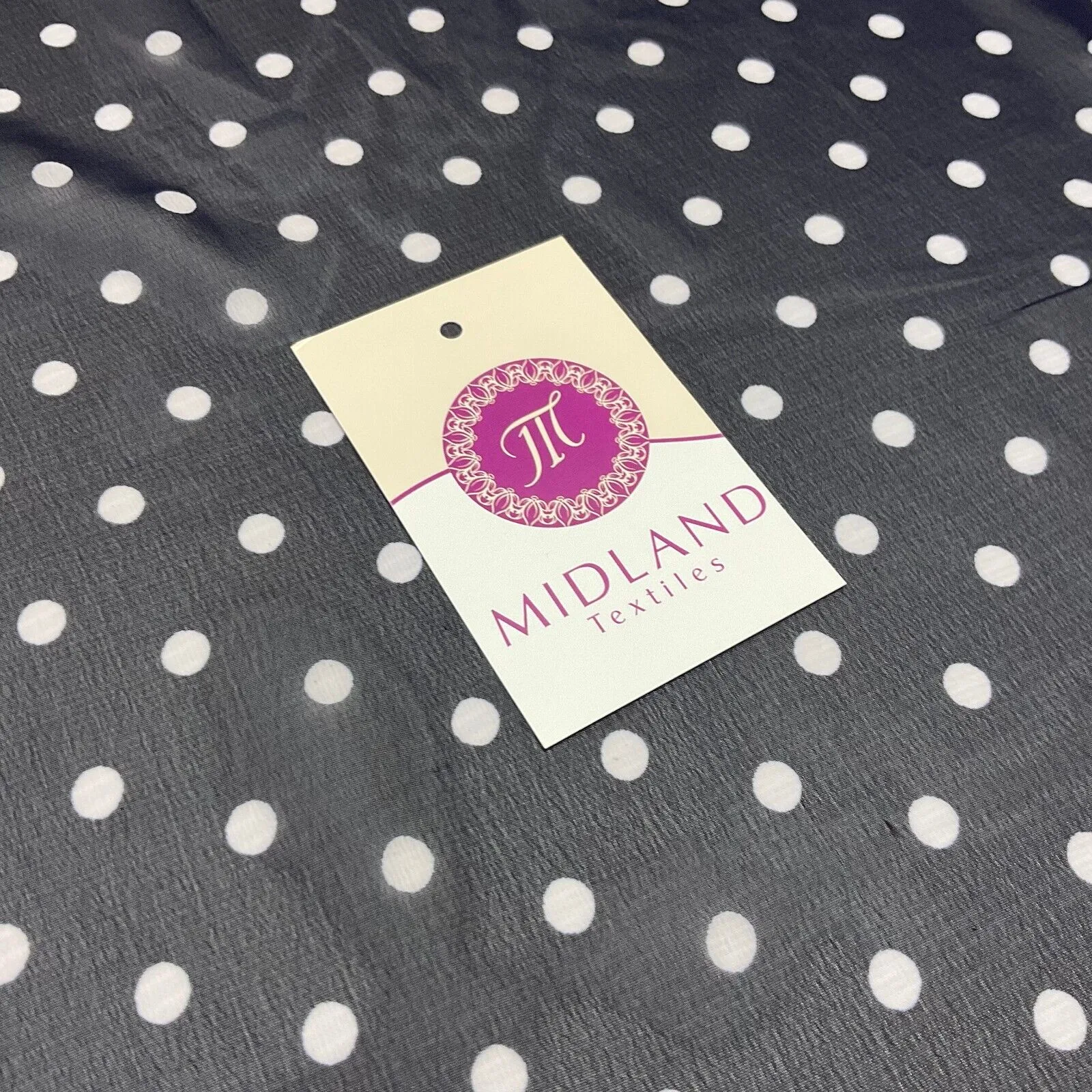 Polka Dot Spot Sheer, Flowy dress blouse chiffon fabric 58 inches wide M1748