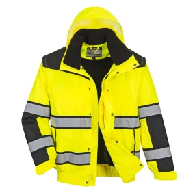 Portwest Hi-Vis Classic Bomber Jacket	 (UC466YBR)