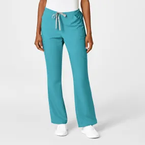 PRO Women's Moderate Flare Leg Scrub Pant - Teal Blue