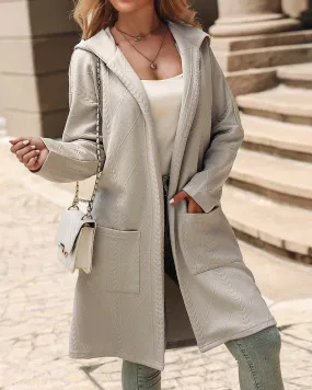 Quilted Hooded Cardigan