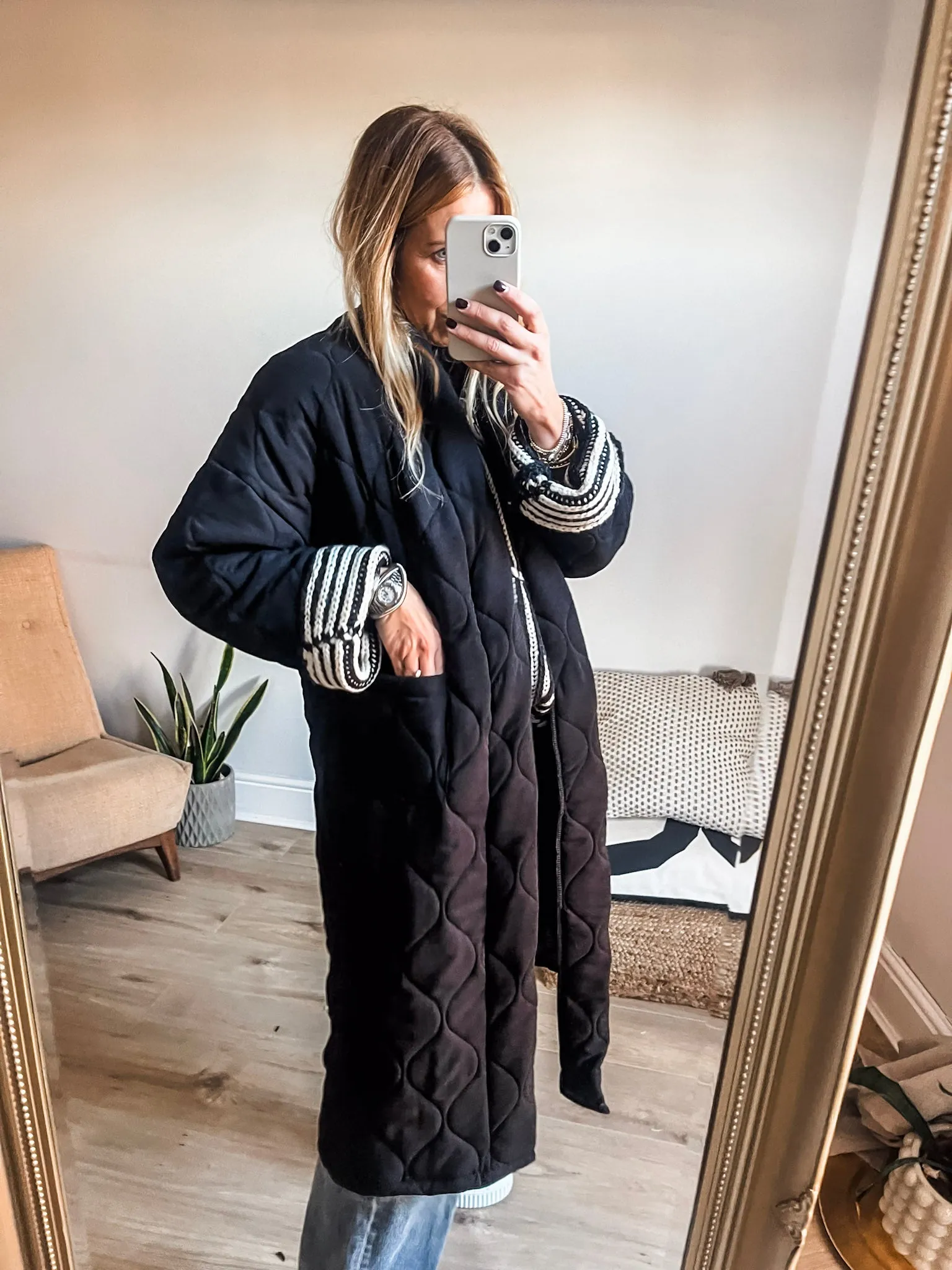 Quilted Maxi Coat