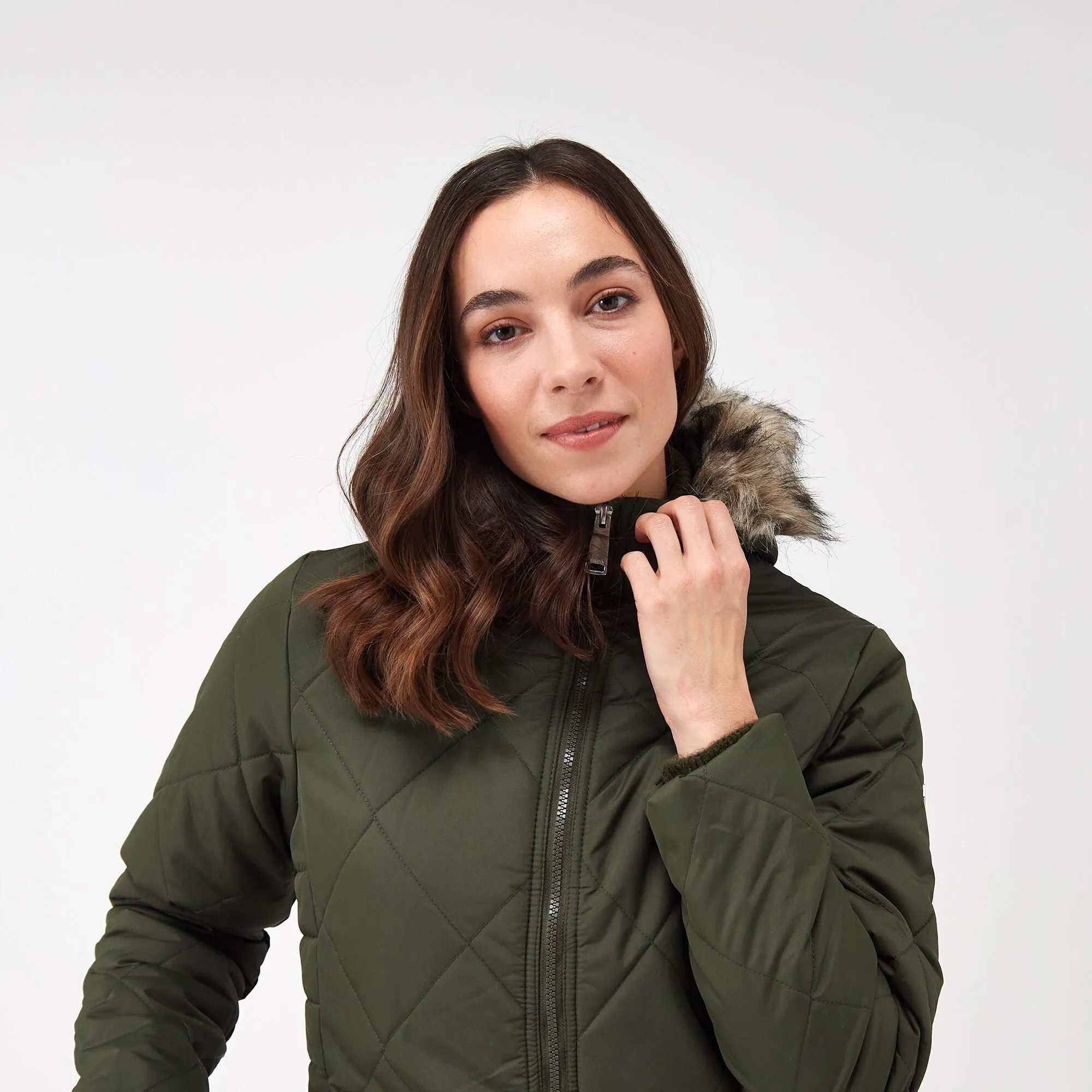 Regatta Women's Fritha II Insulated Parka Jacket Dark Khaki