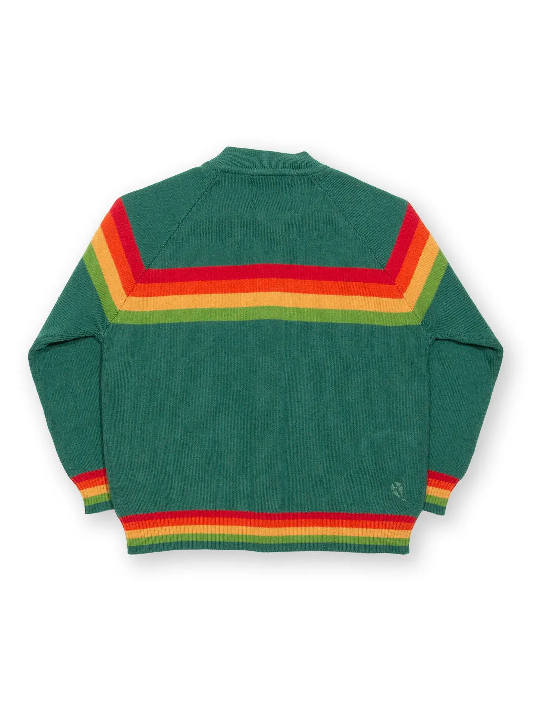 Retro knit zippy green