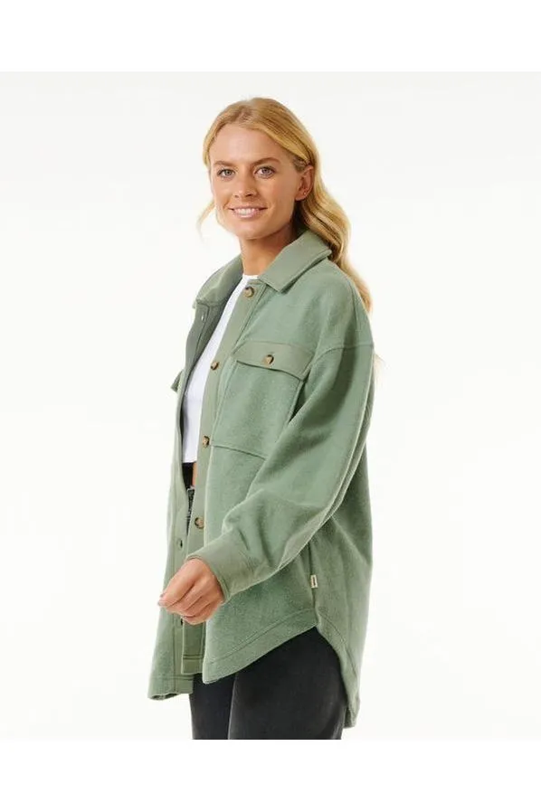 Rip Curl High Tide Fleece Shacket Sage