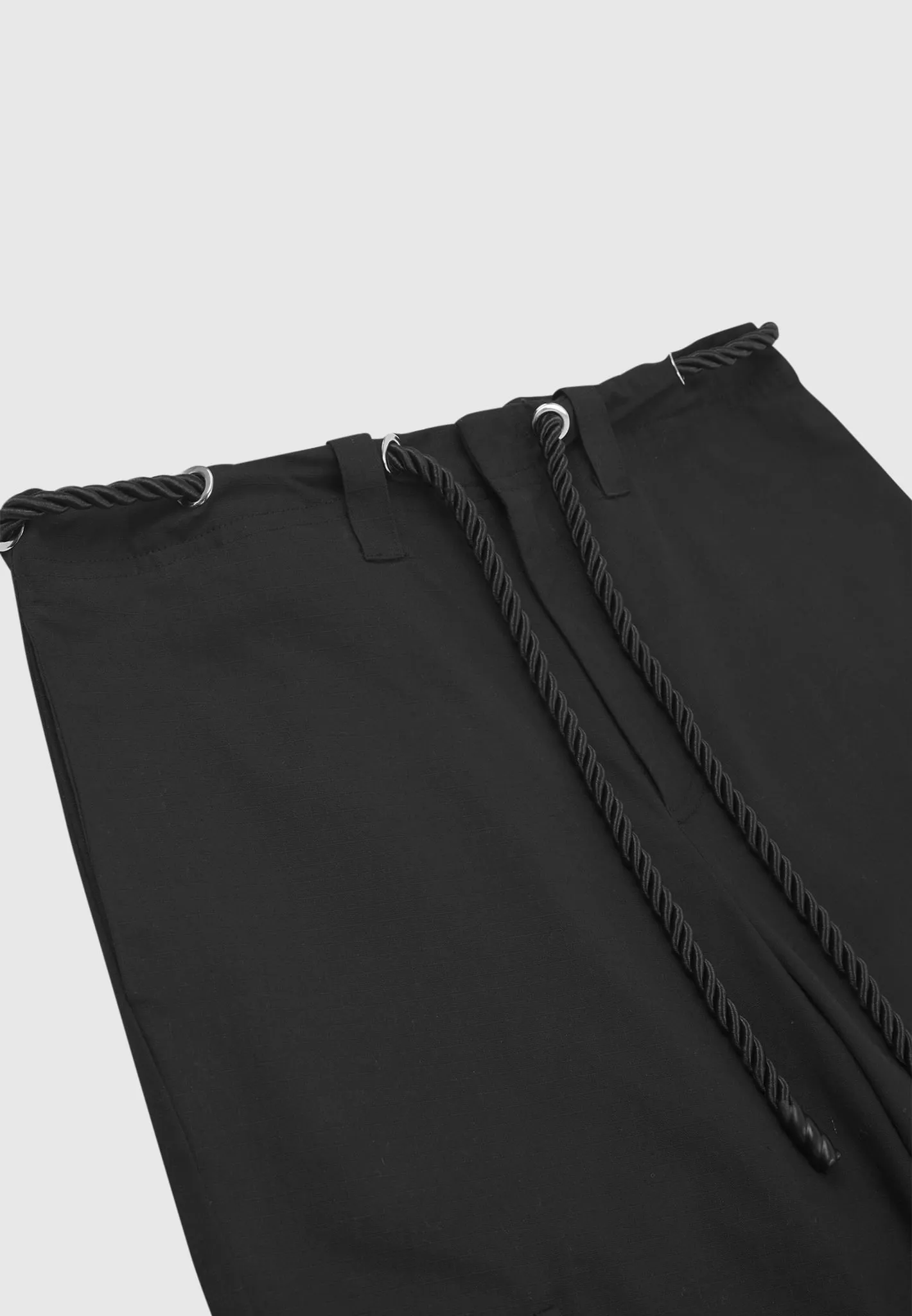 Ripstop Parachute Cargo Pants - Black