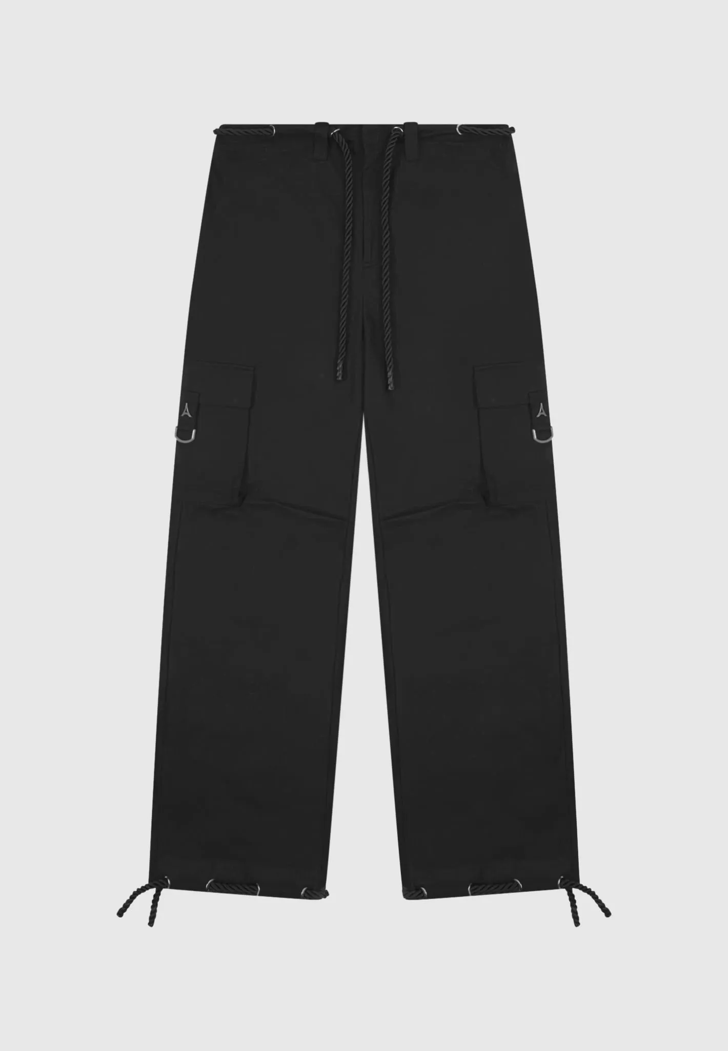 Ripstop Parachute Cargo Pants - Black