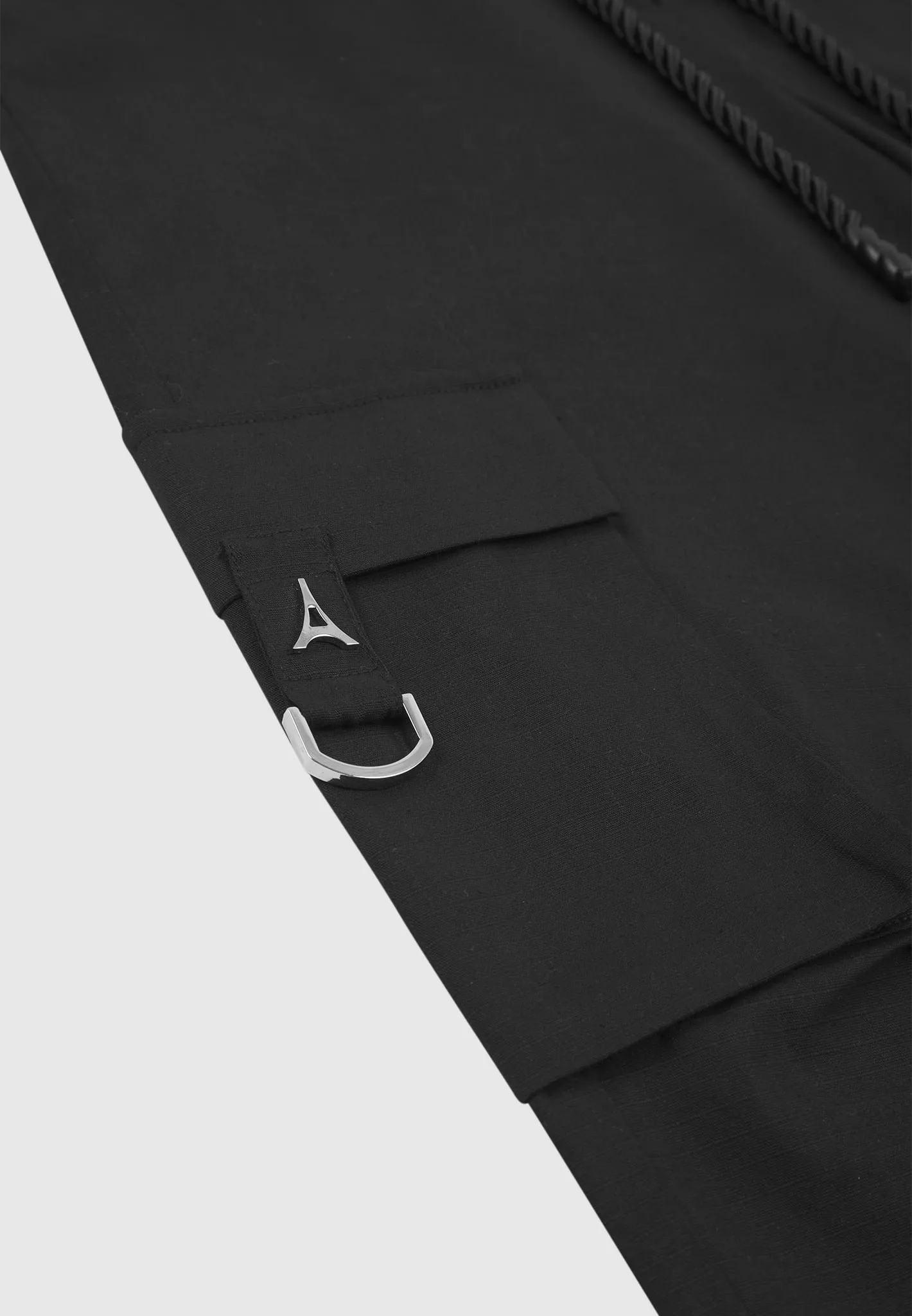 Ripstop Parachute Cargo Pants - Black