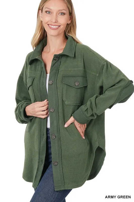 Sara's Steals and Deals Oversized Fleece Shacket Part 2 - Final Sale