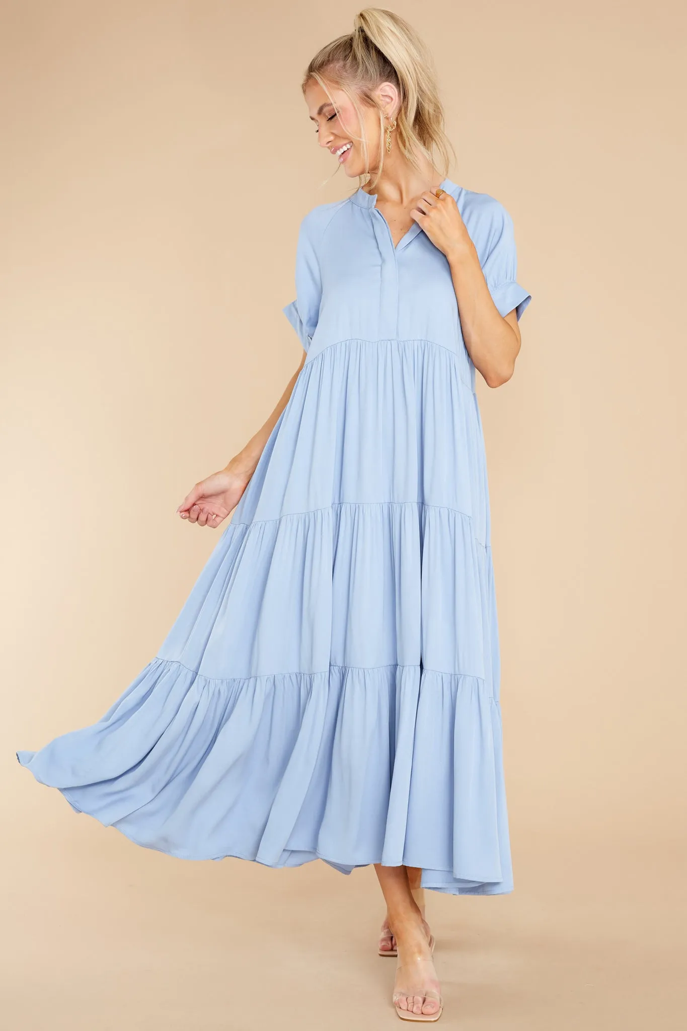 Saving My Love Sky Blue Maxi Dress