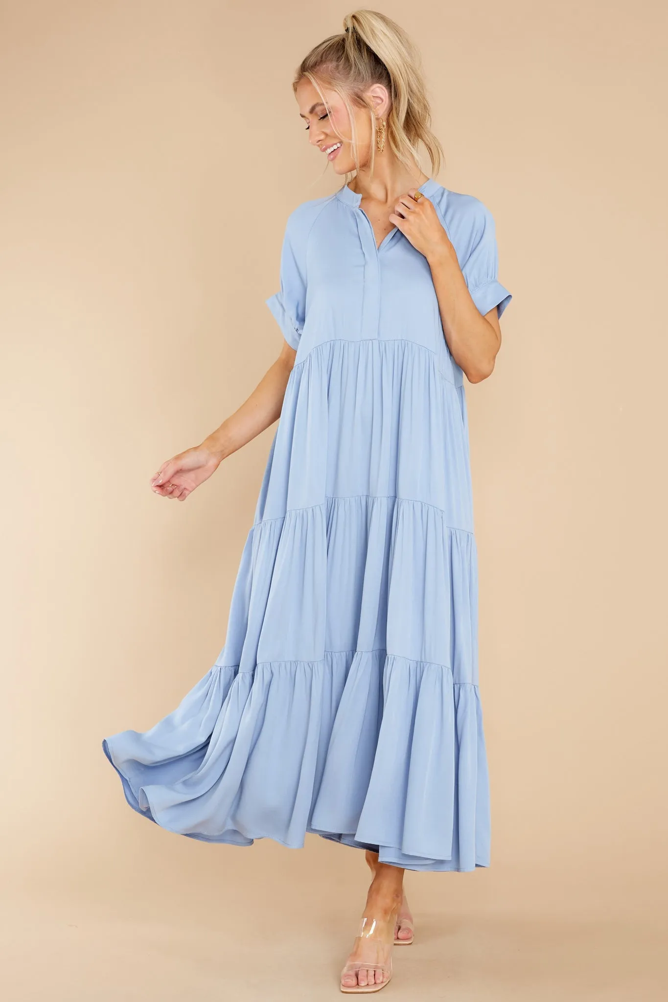 Saving My Love Sky Blue Maxi Dress