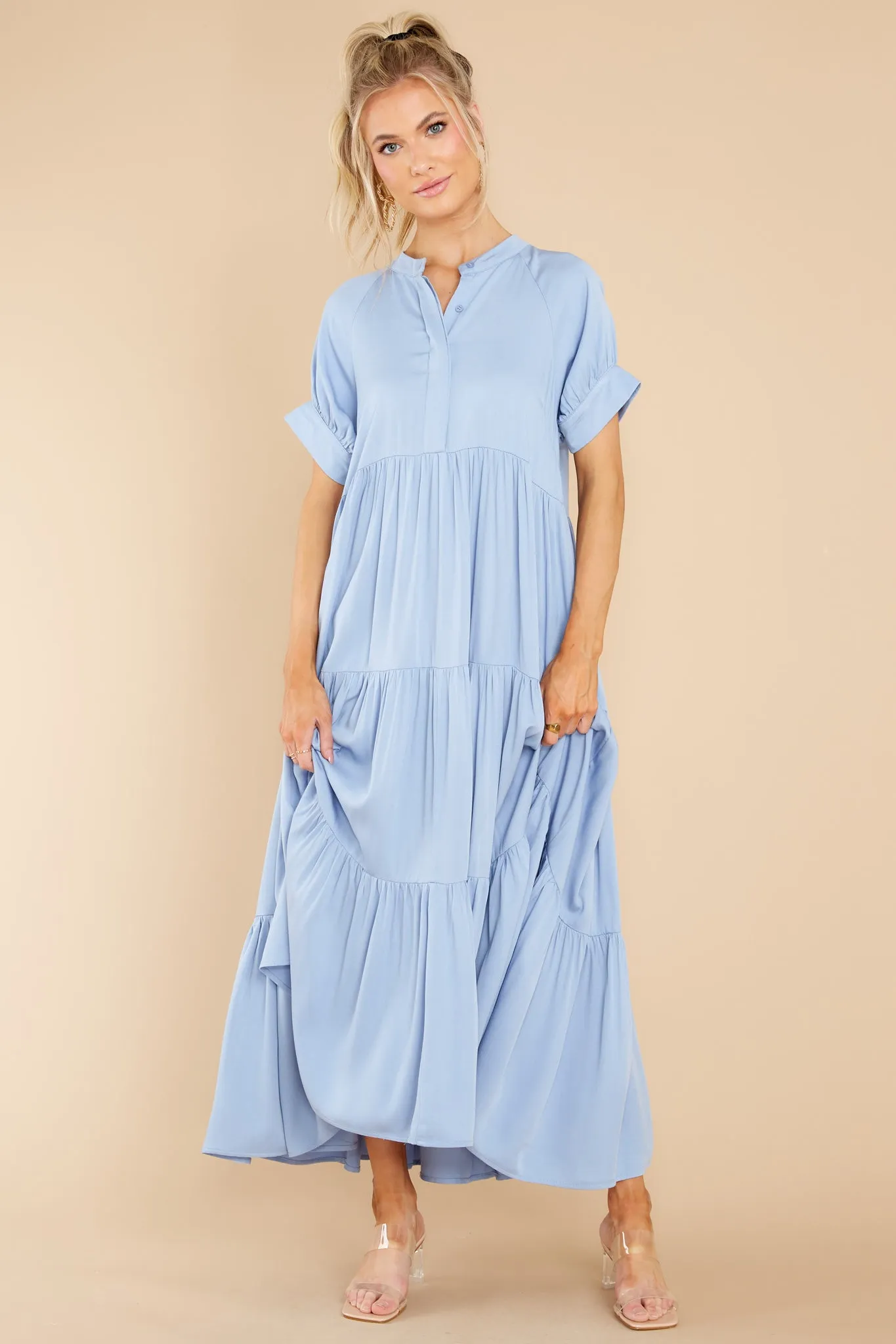 Saving My Love Sky Blue Maxi Dress