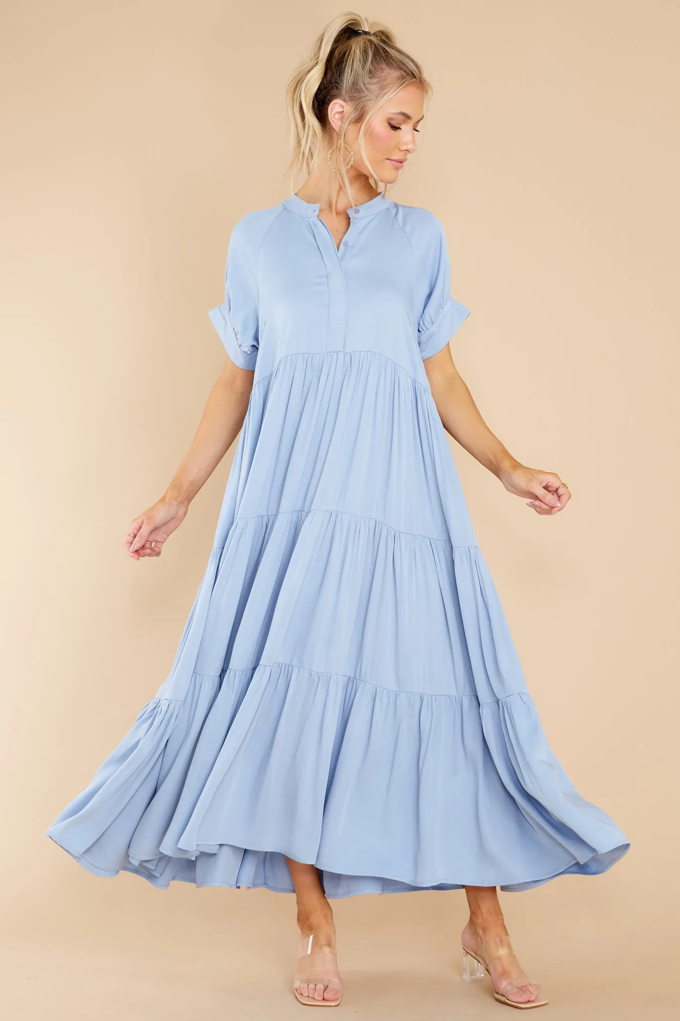 Saving My Love Sky Blue Maxi Dress