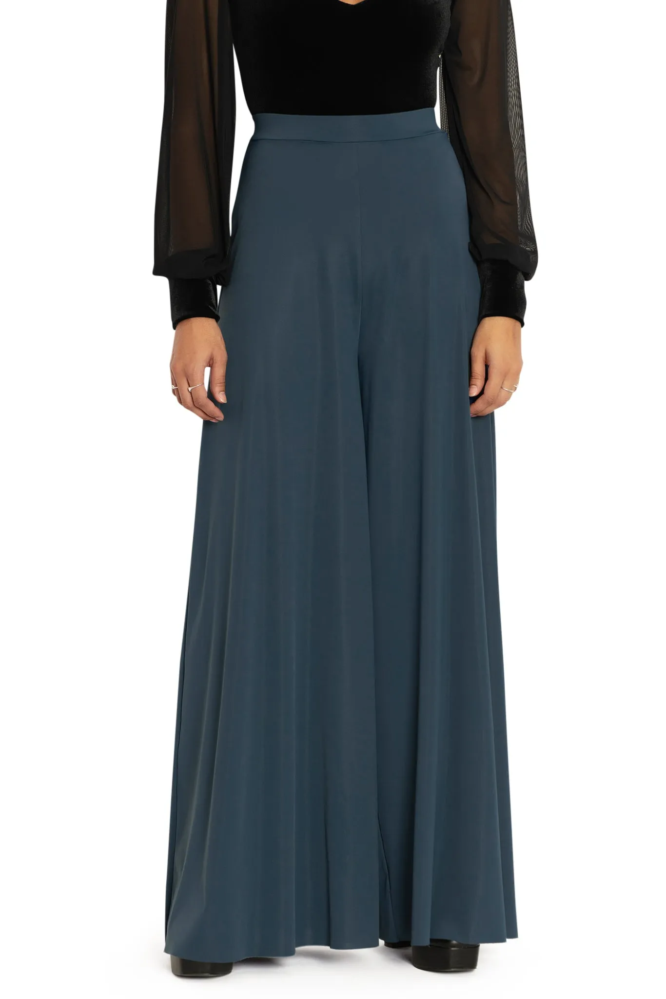 Sleek Teal Palazzo Pants