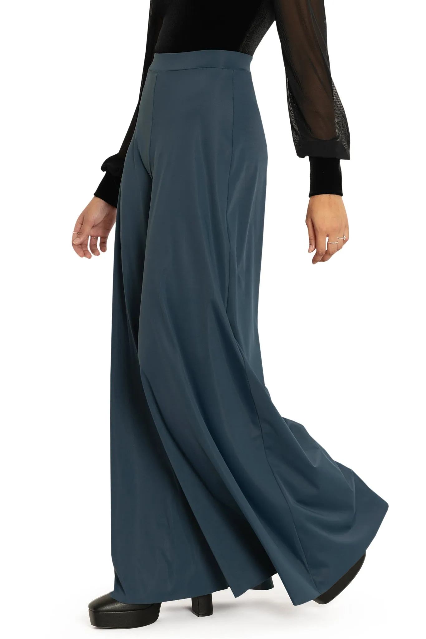 Sleek Teal Palazzo Pants