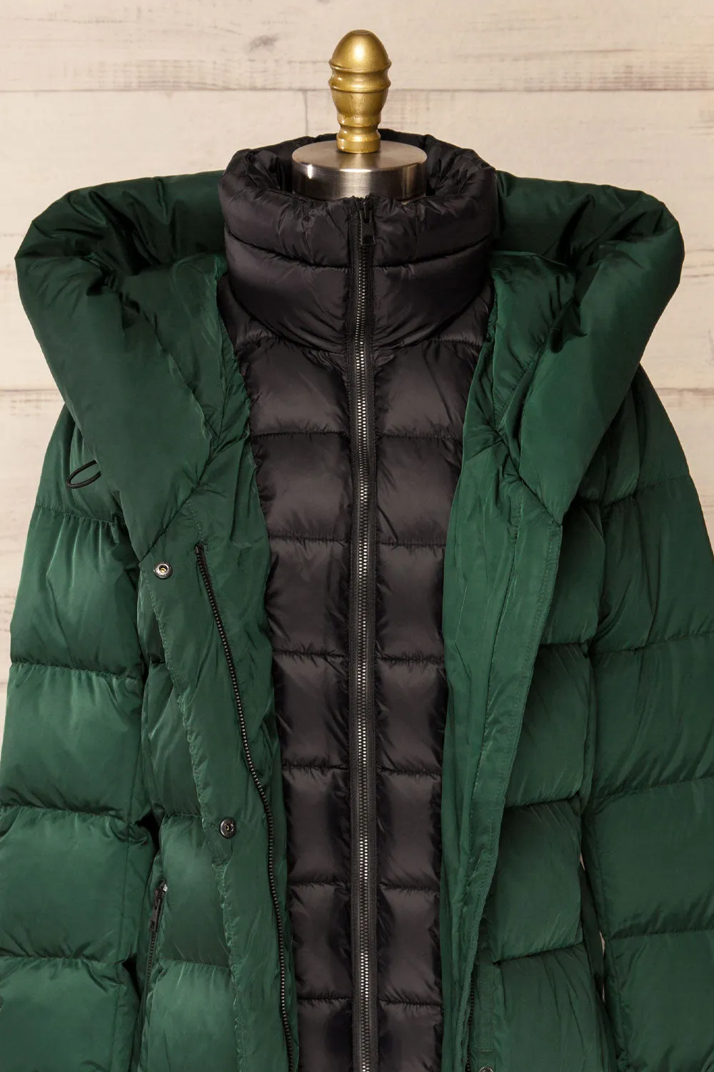 Sonny | Forest Green Puffer Parka Coat