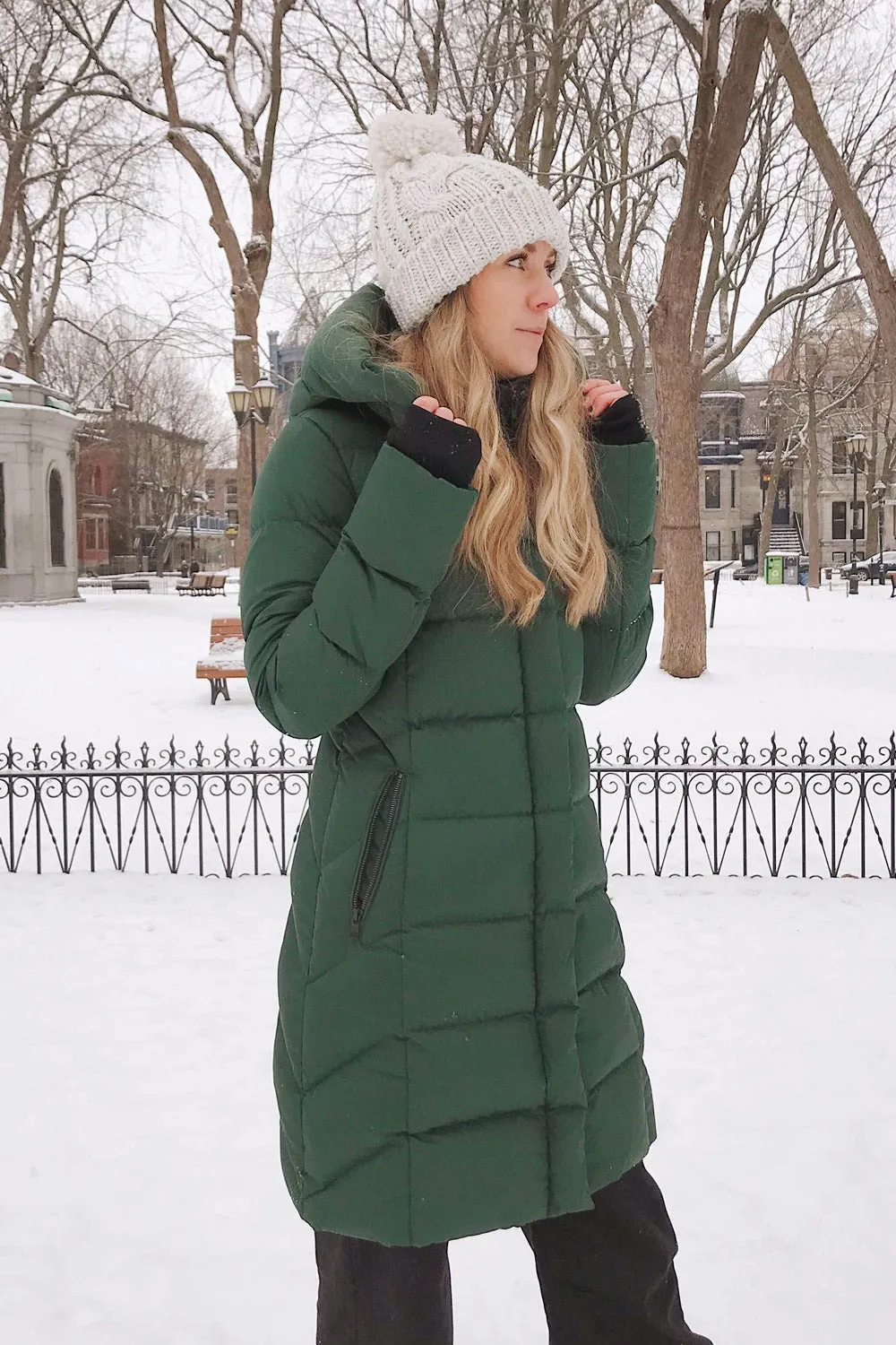 Sonny | Forest Green Puffer Parka Coat