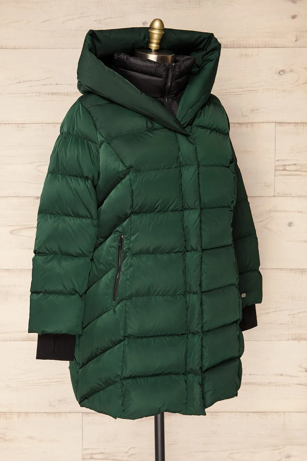 Sonny | Forest Green Puffer Parka Coat