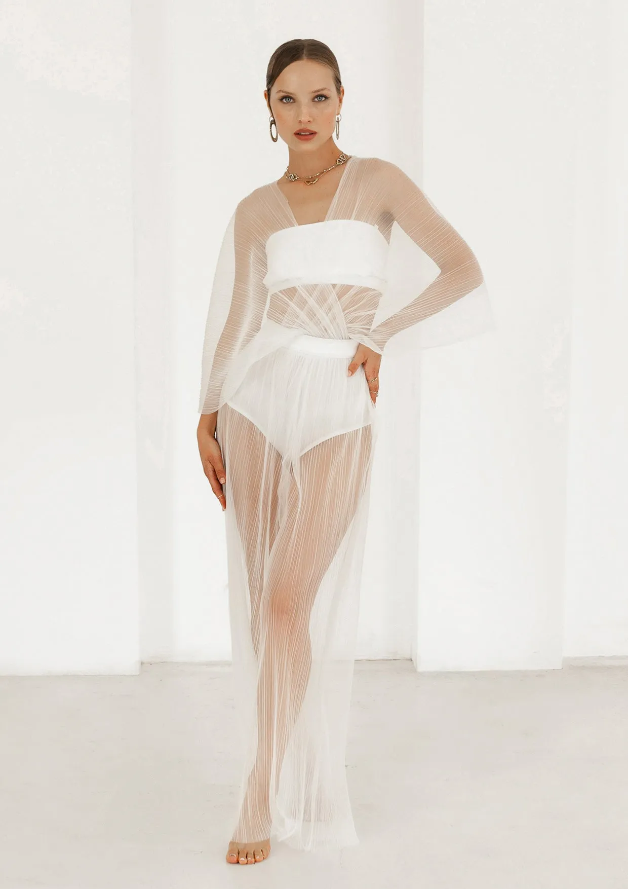 Soul Sheer Cotton Organza Two-Piece Set