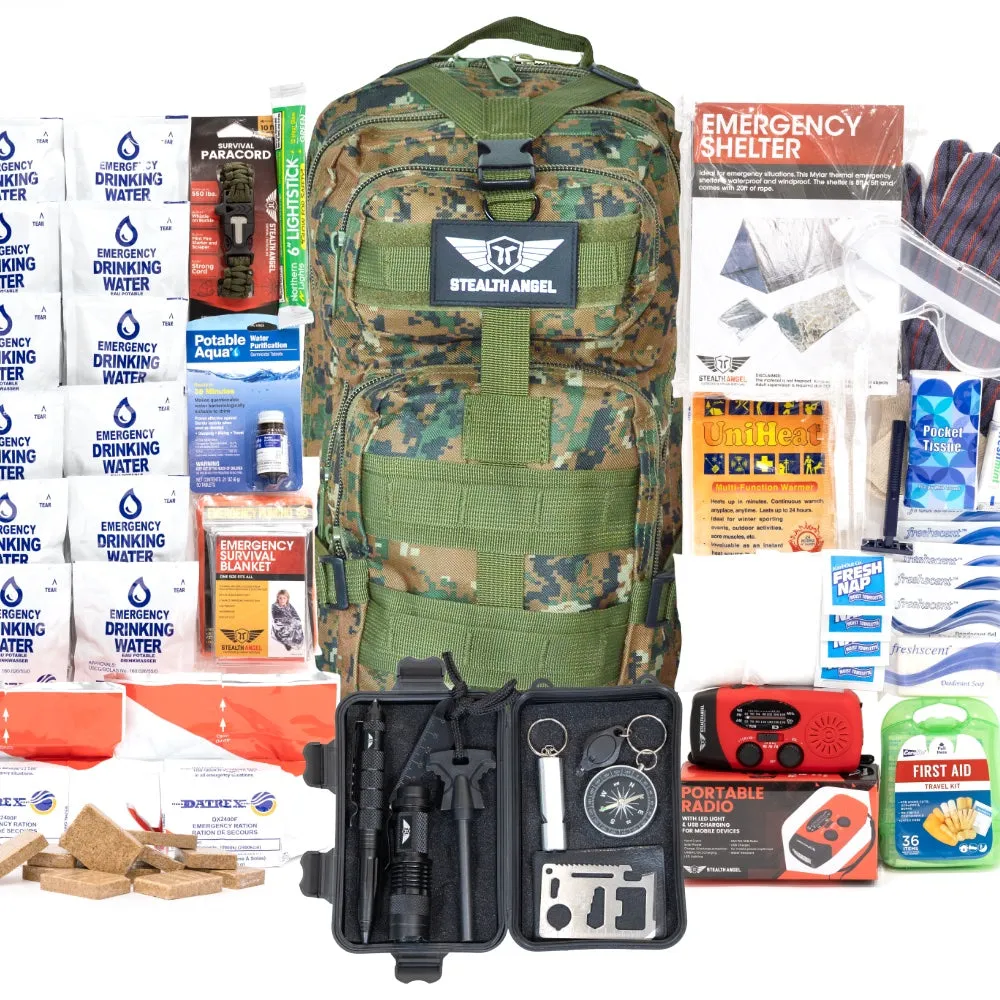 Stealth Angel 2 Person Emergency Kit / Survival Bag (72 Hours)