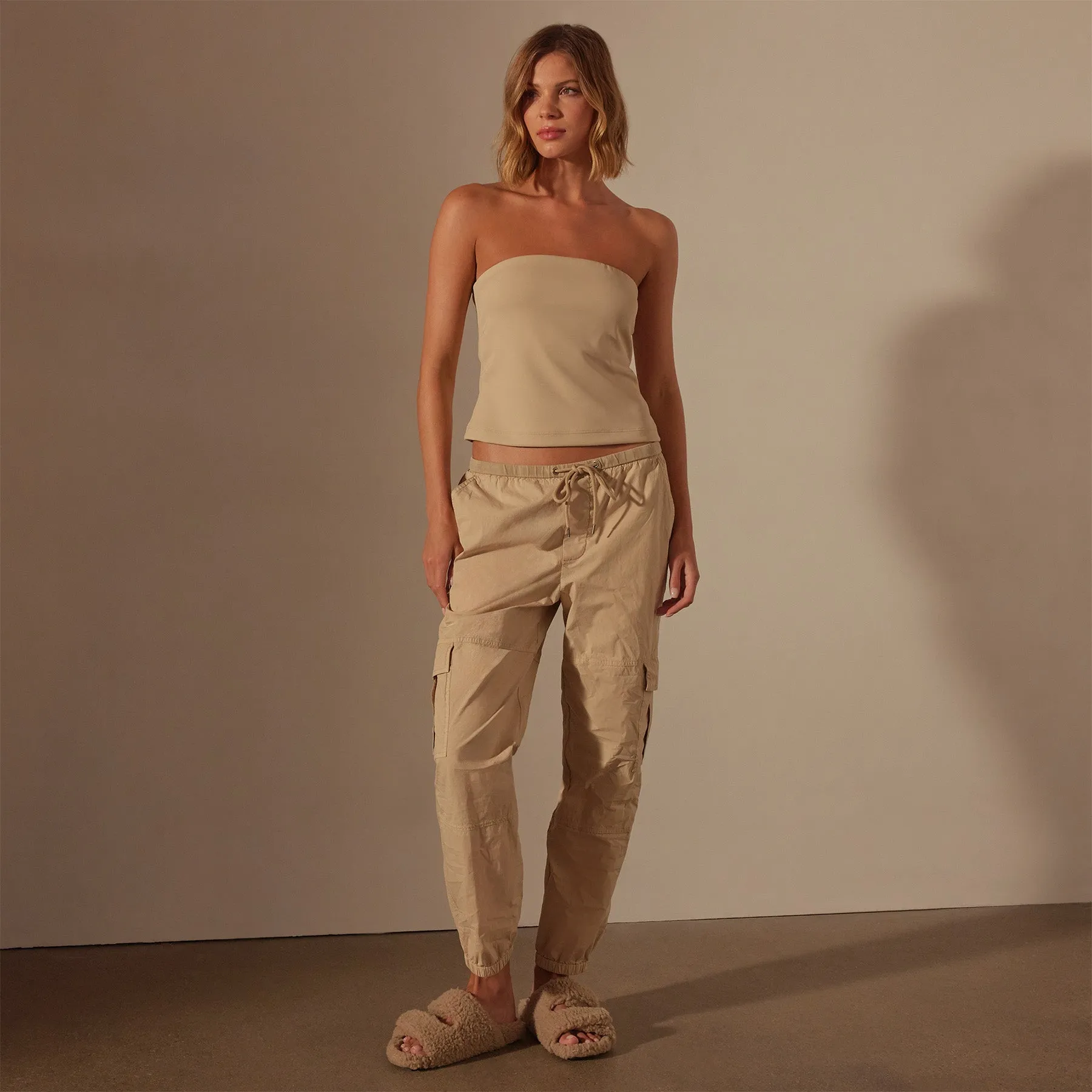 Stretch Poplin Cargo Pant - Sand Dune Pigment