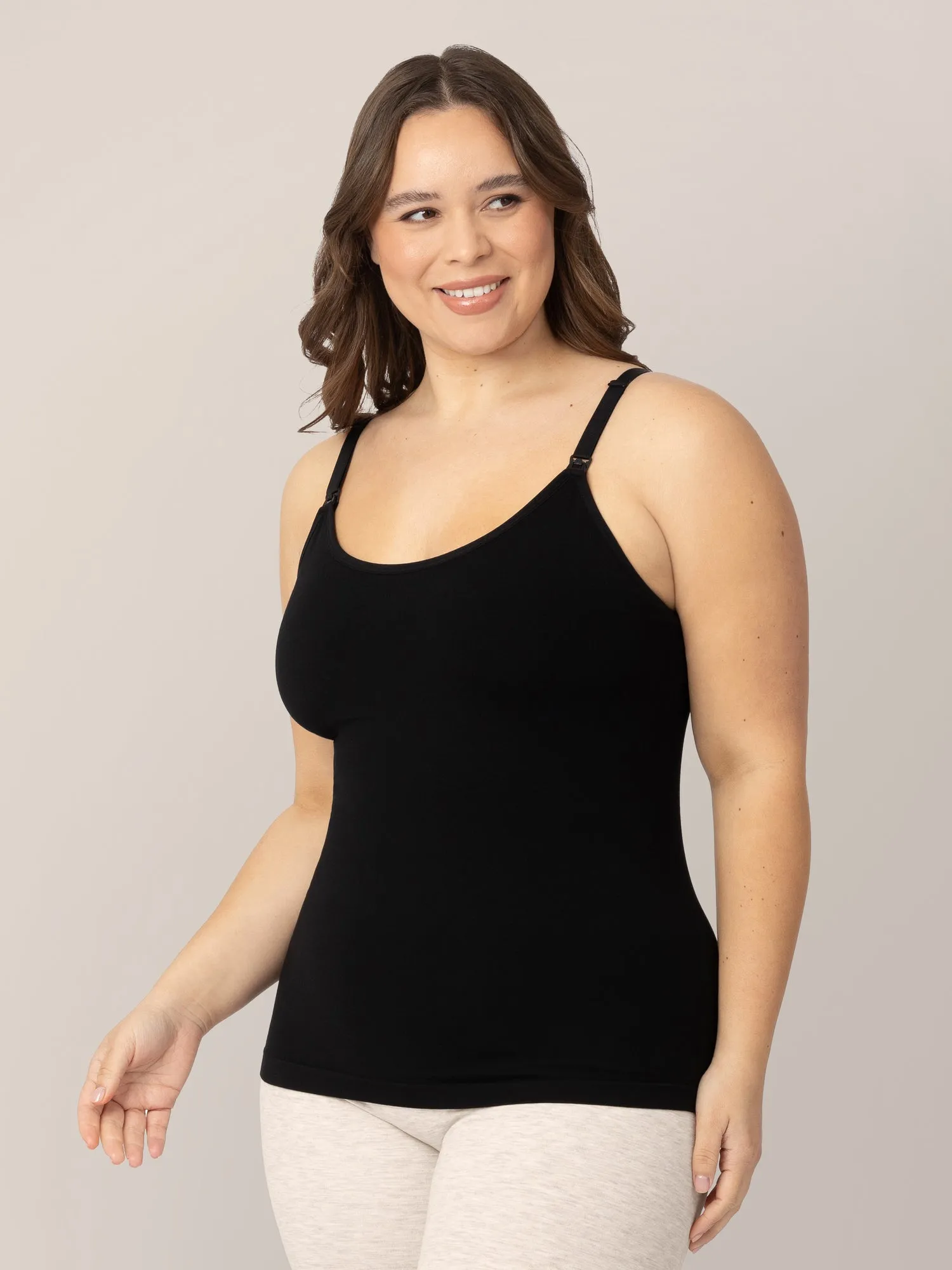 Sublime® Bamboo Maternity & Nursing Camisole | Black